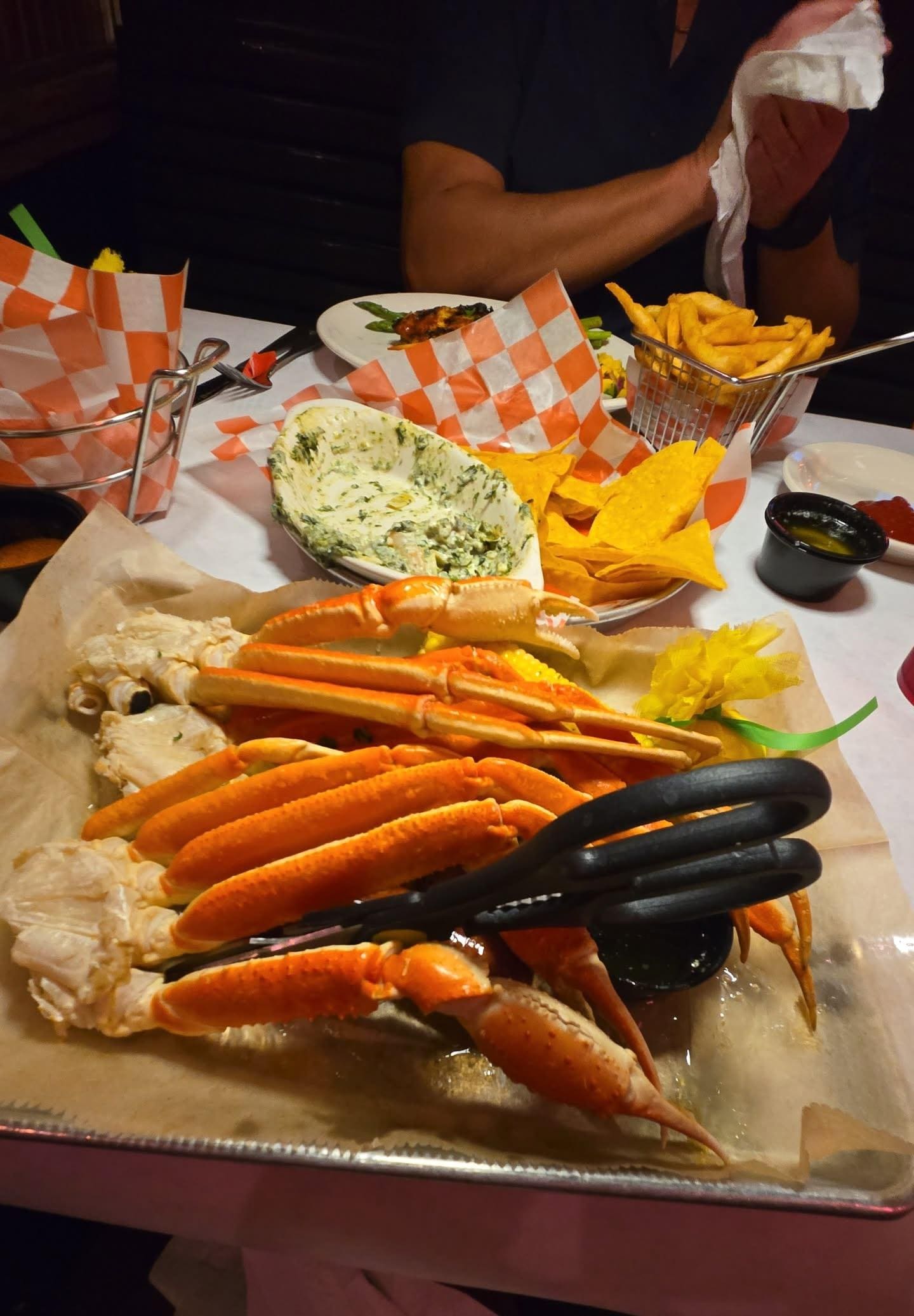 Crab legs at Crabs, short walk