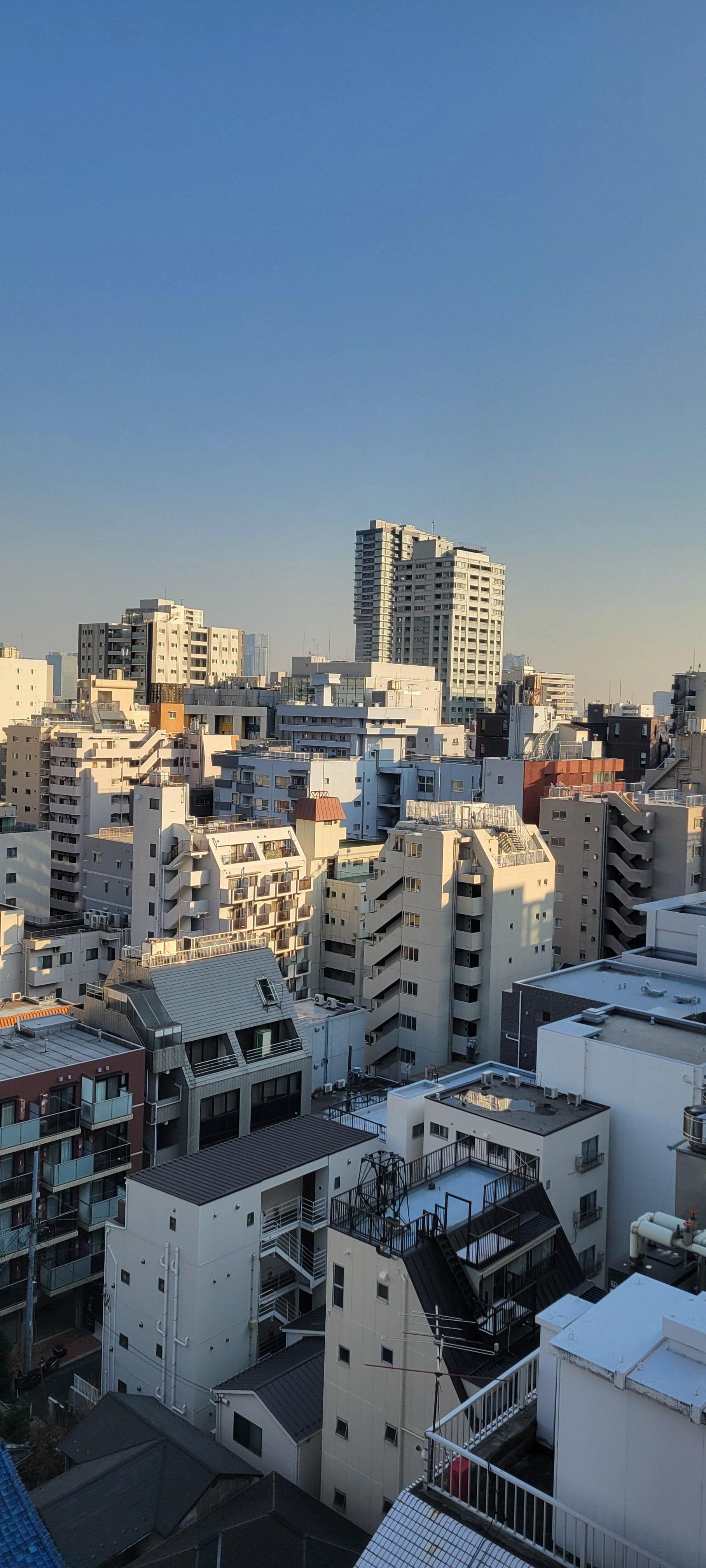 Vue de notre chambre au 13e étage 
