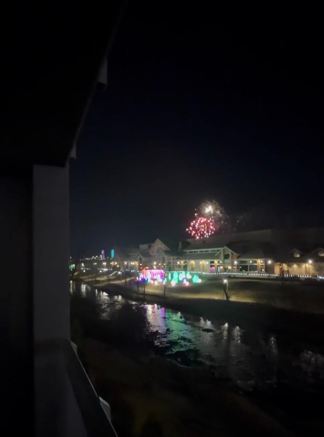 Fireworks show from balcony