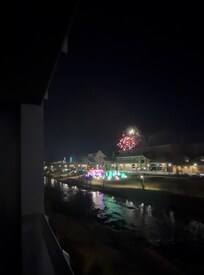 Fireworks show from balcony