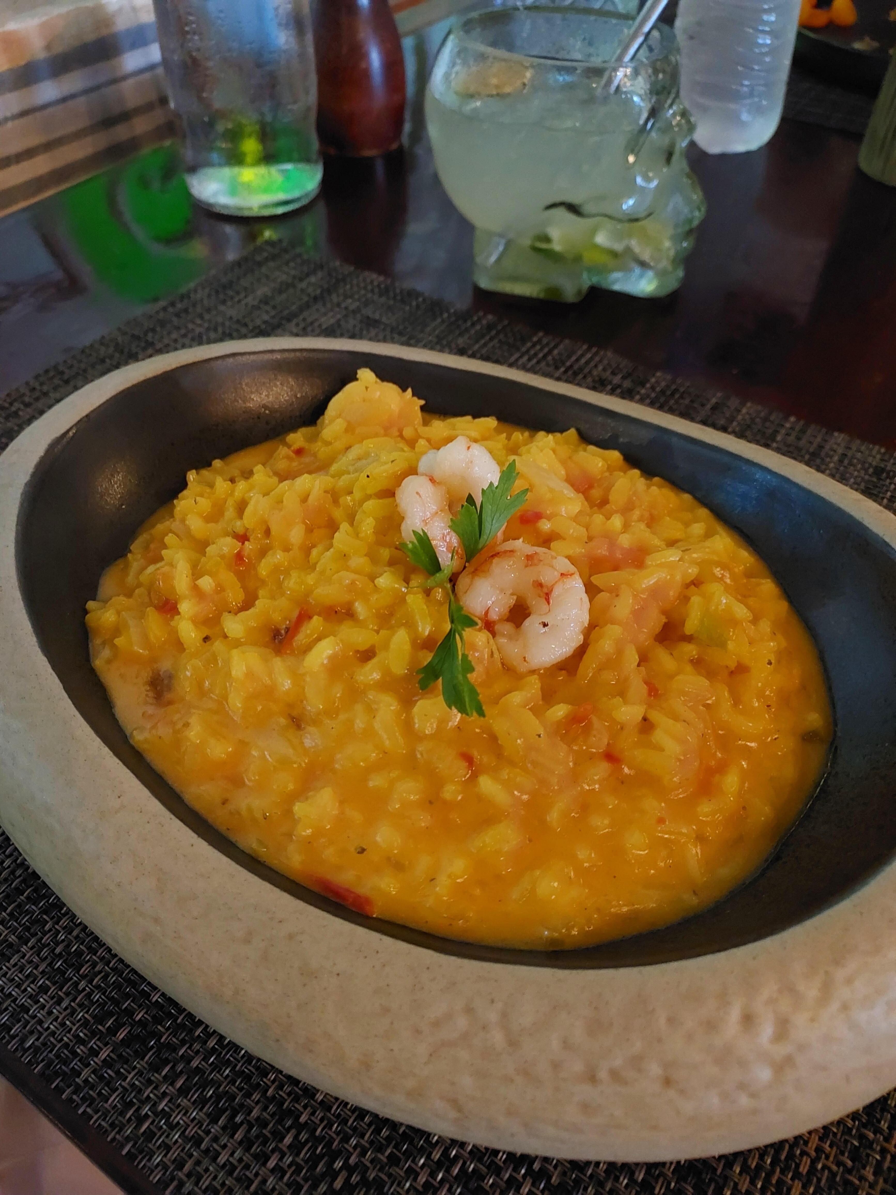 Risoto de camarao