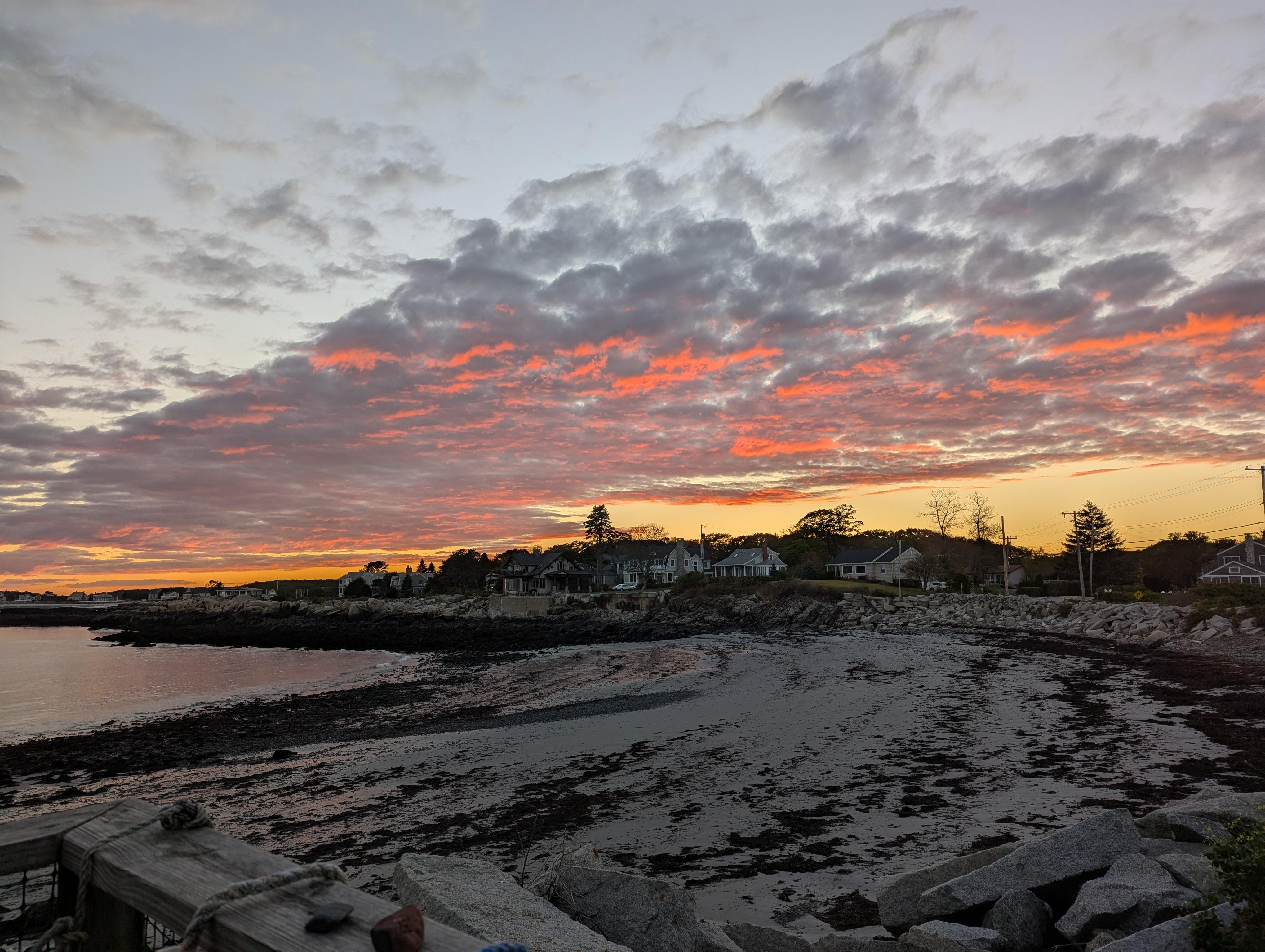 Sunset view from the deck.