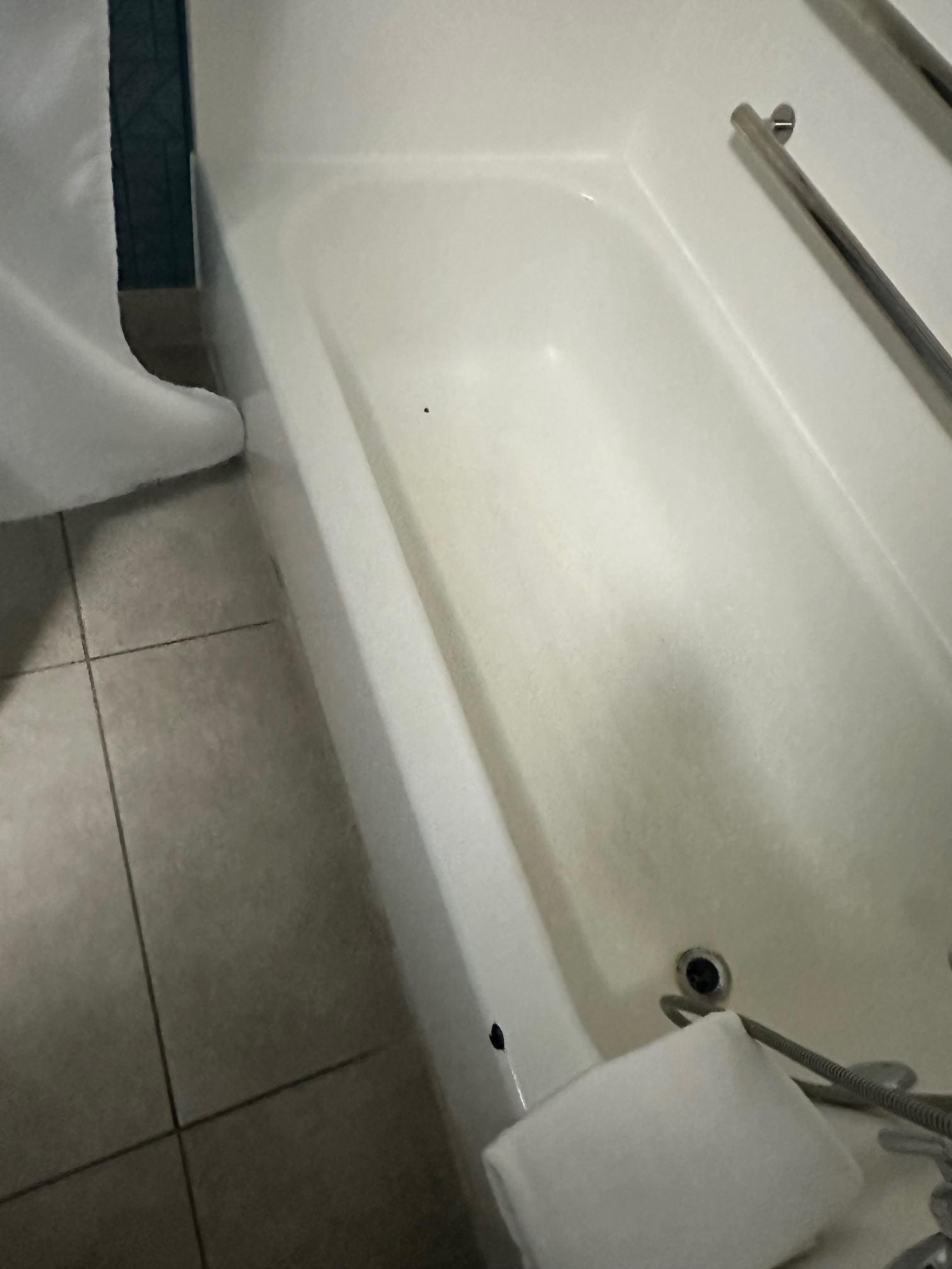 Tub was chipped and stained
