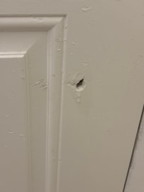 Hole in bathroom door