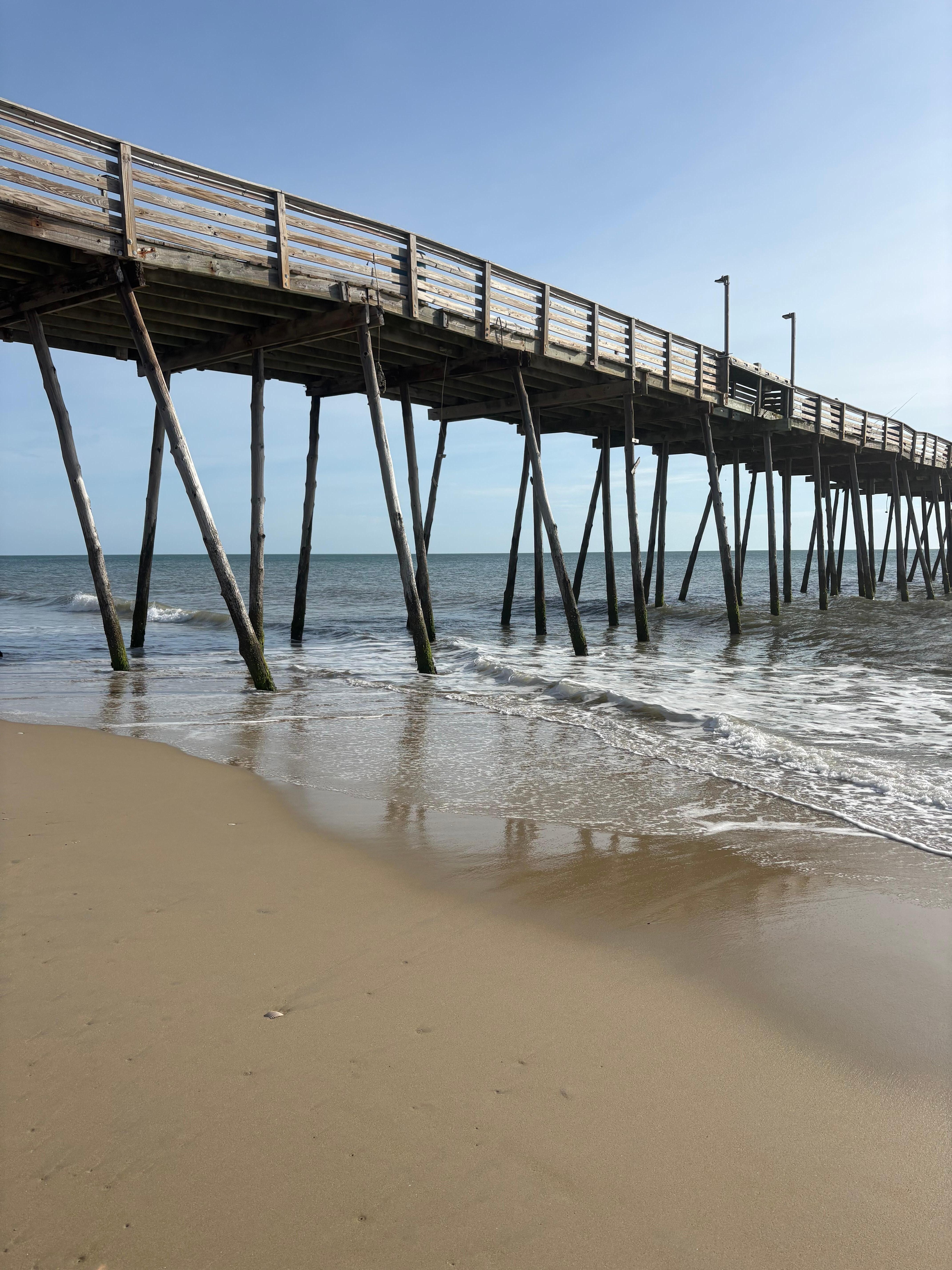 The Pier is an 8 minute walk - fishing, light fare, video games 
