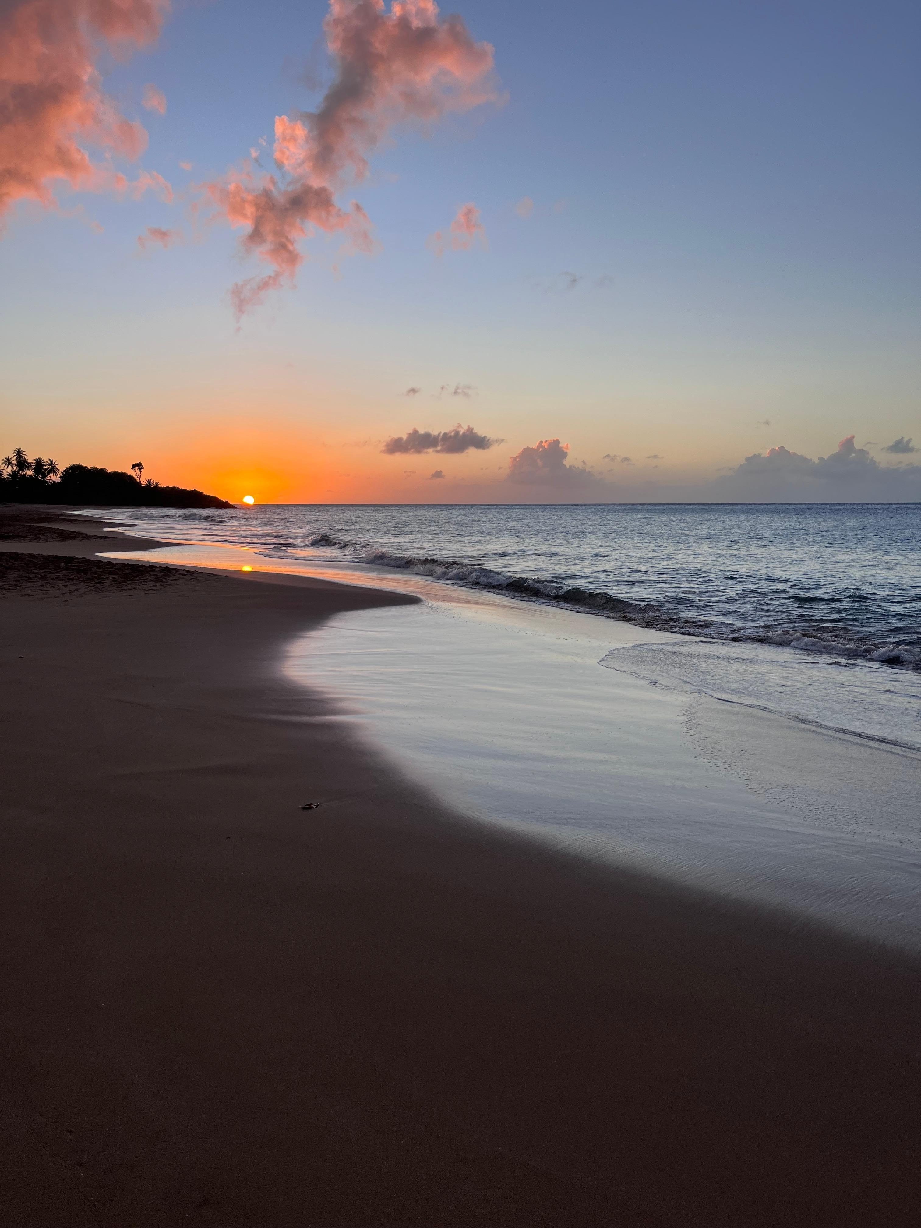 Couché de soleil plage de riflet