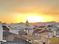 Sunset on the rooftop