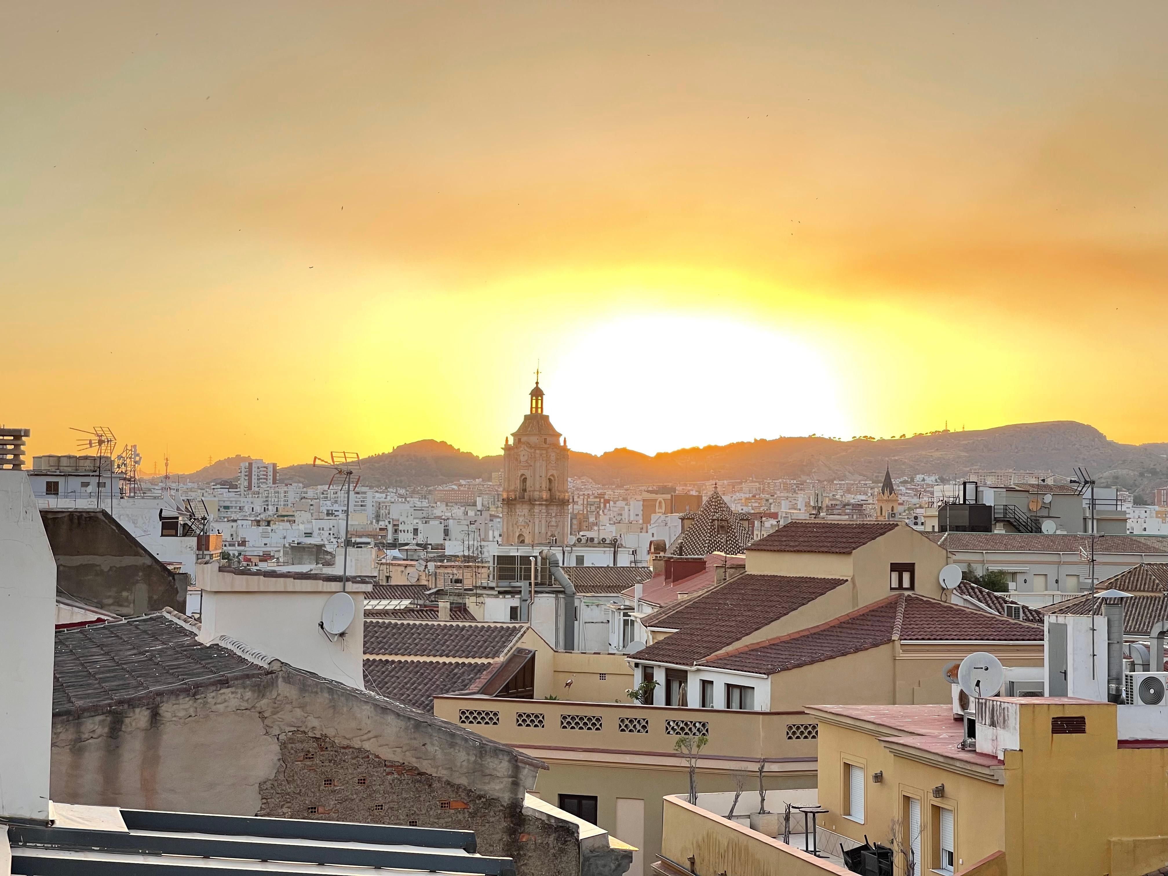 Sunset on the rooftop