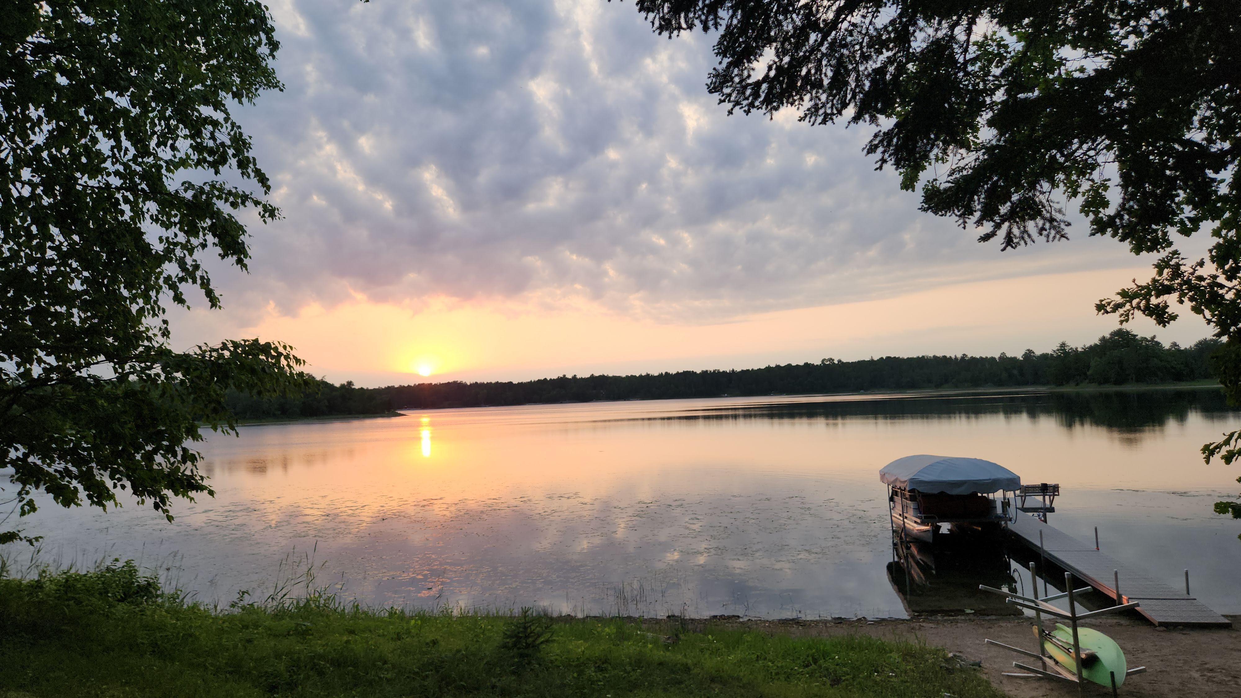 We enjoyed a lovely sunset off the cabin's patio