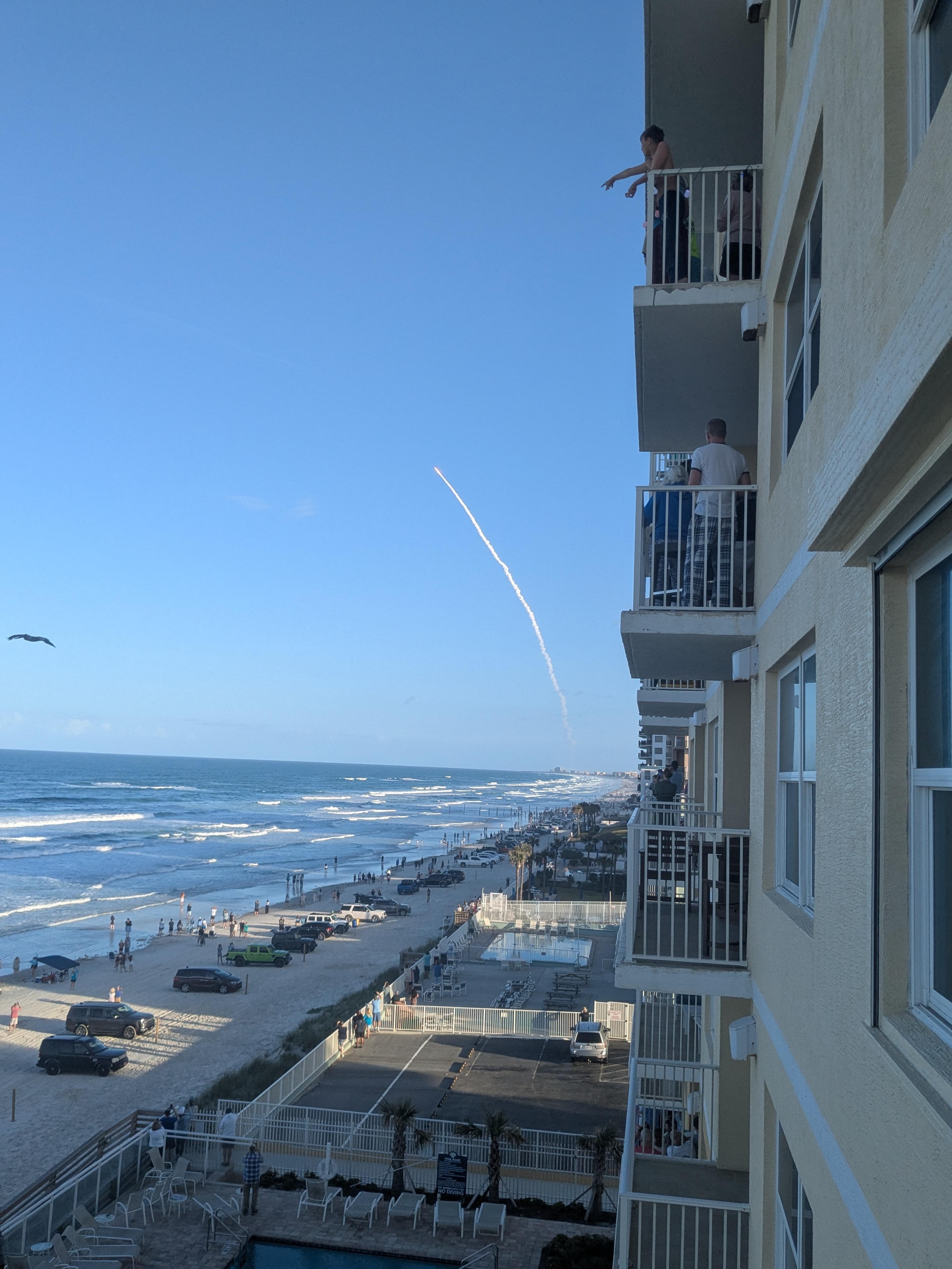 Artemus Ii rocket launch from condo.