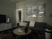 Living area view of bedroom