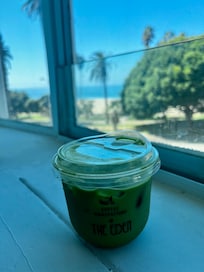 Matcha and ocean view perfect mornings