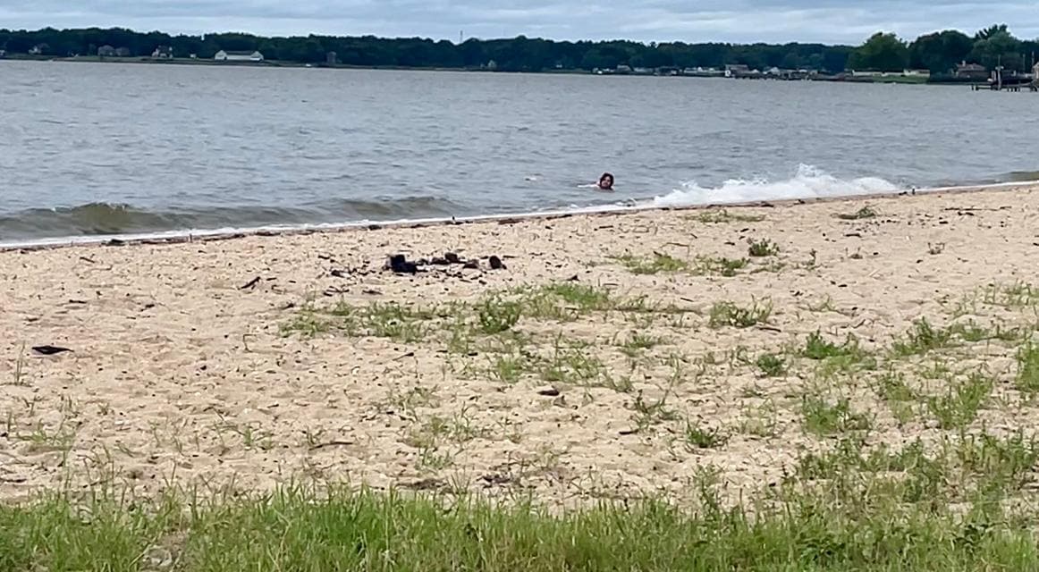 Little beach a minute drive from the house.