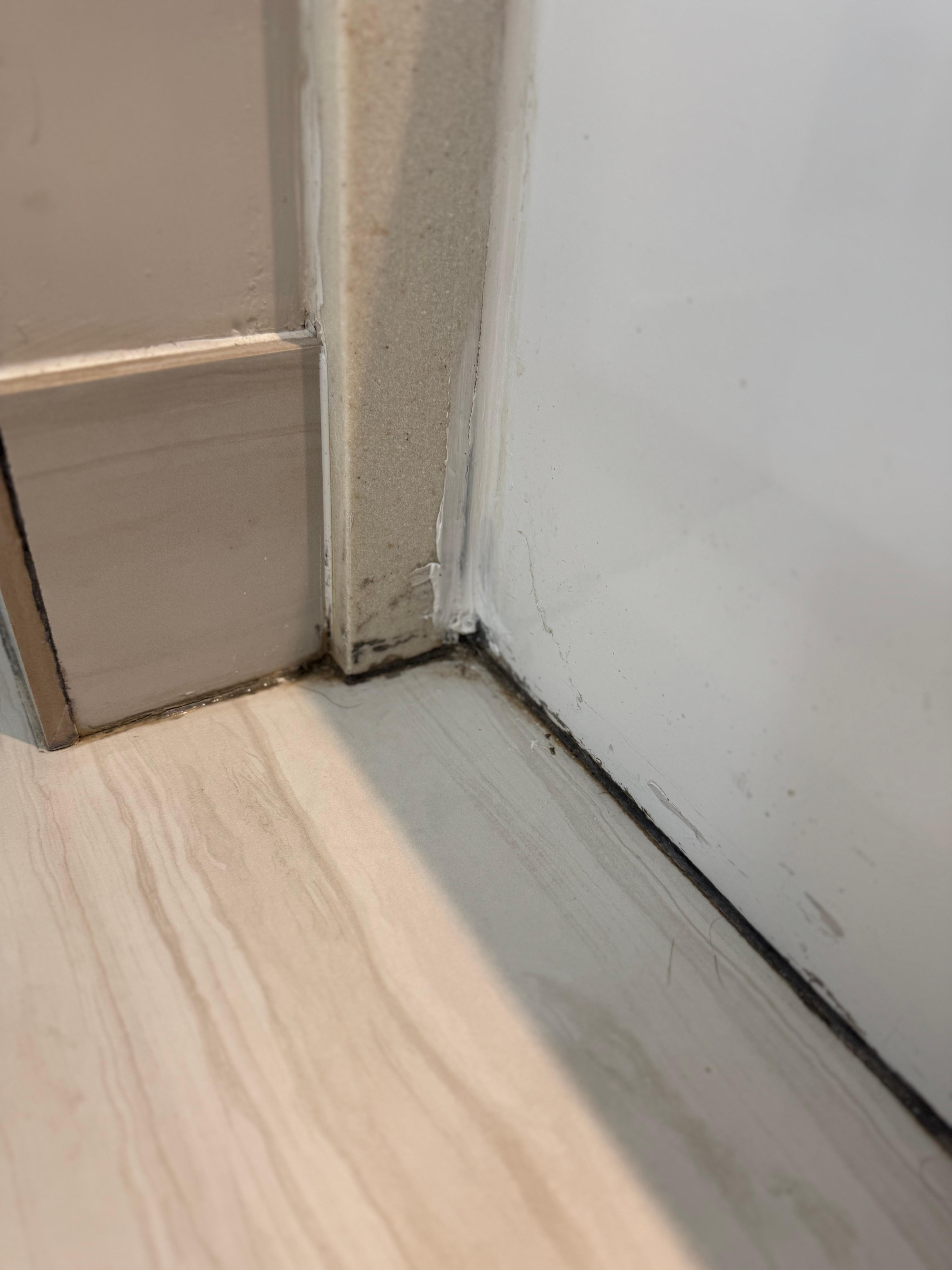 Floor grout is black
