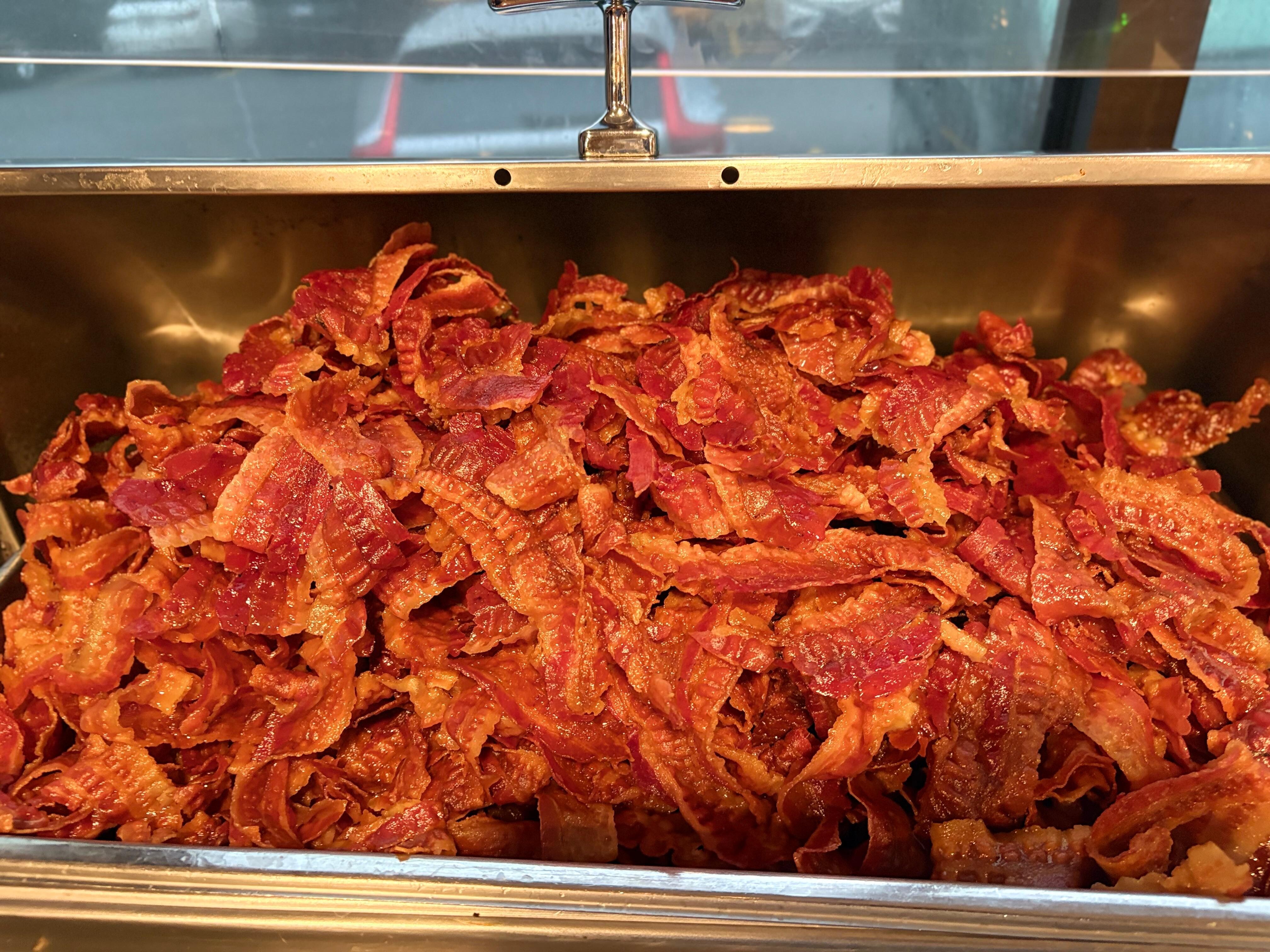 The bacon was done to perfection