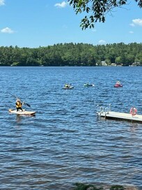Out in the kayaks - taken from the dining room window.