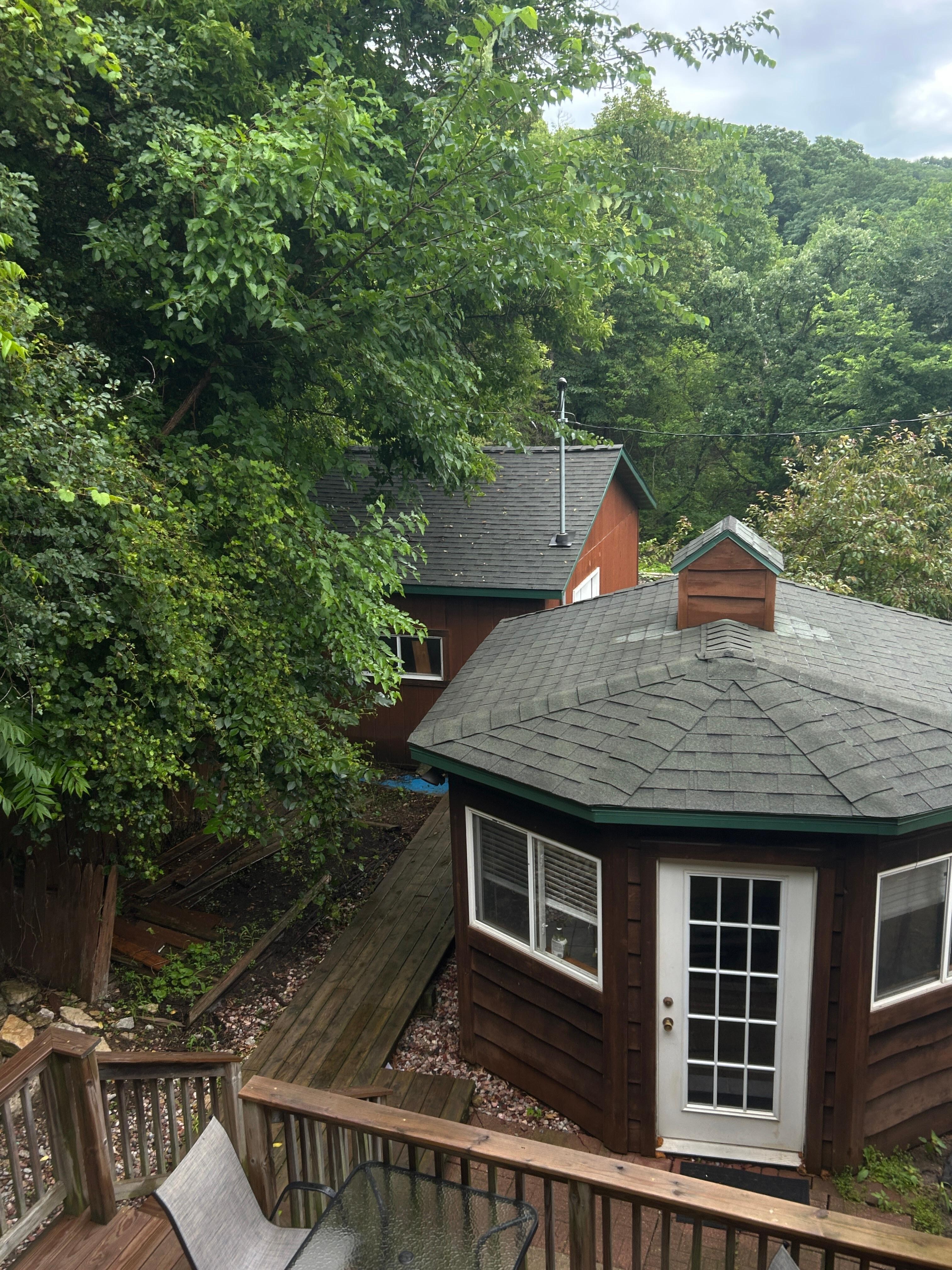Where the hot tub is!