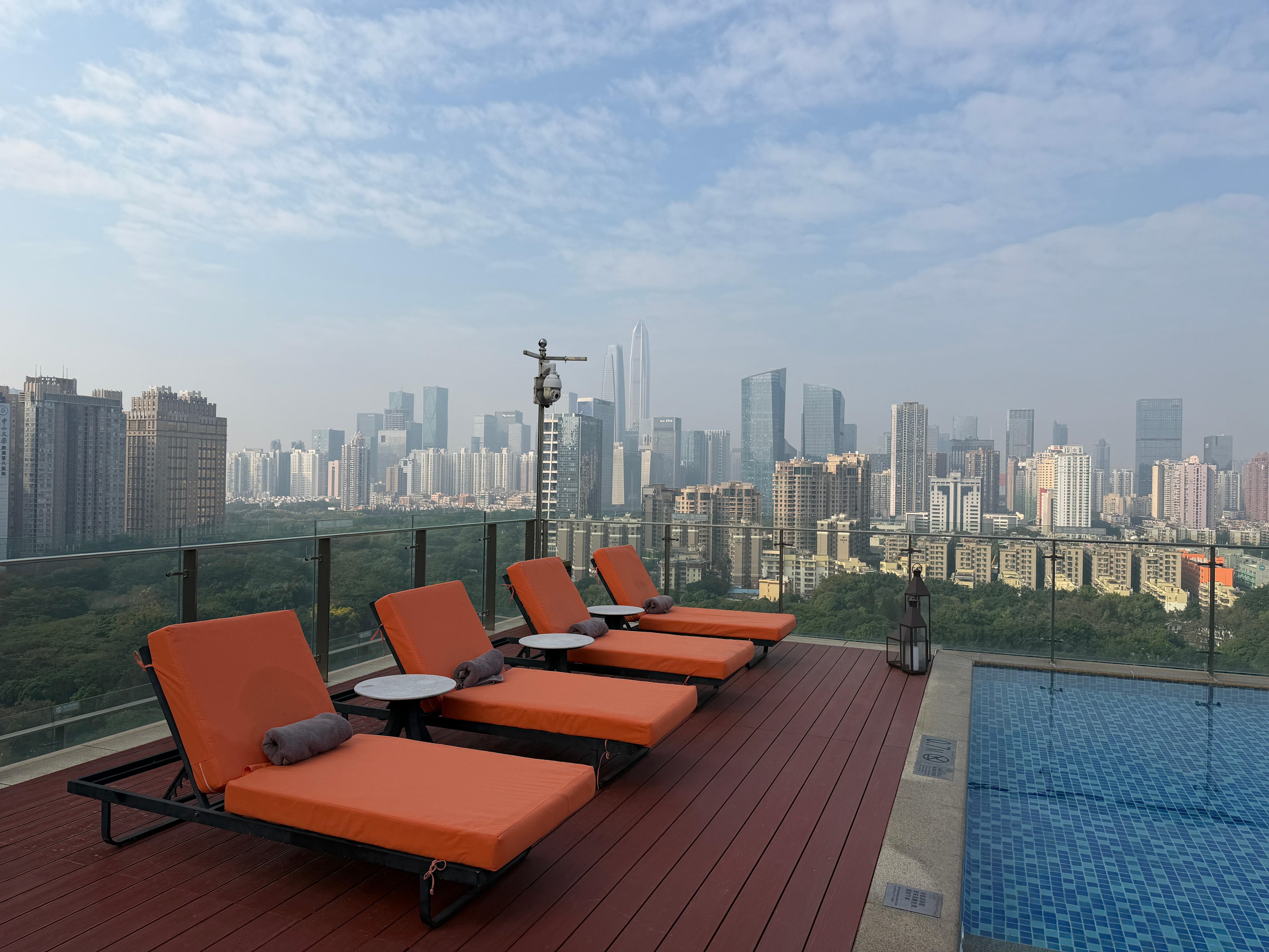 Sky bar and pool area