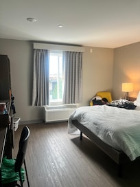The bed area