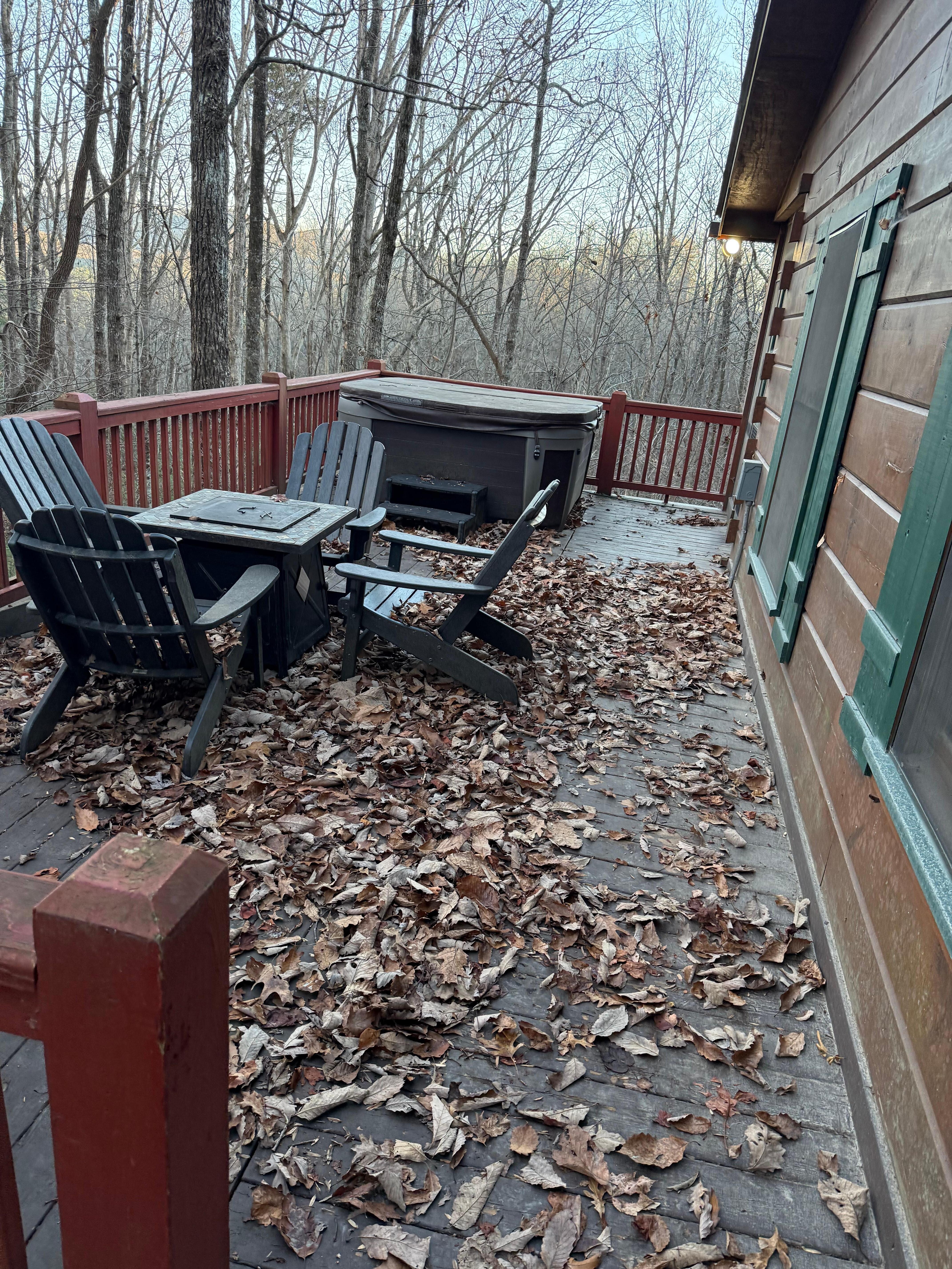 view upon arriving. There’s a security camera on the porch so not sure why they didn’t see this.