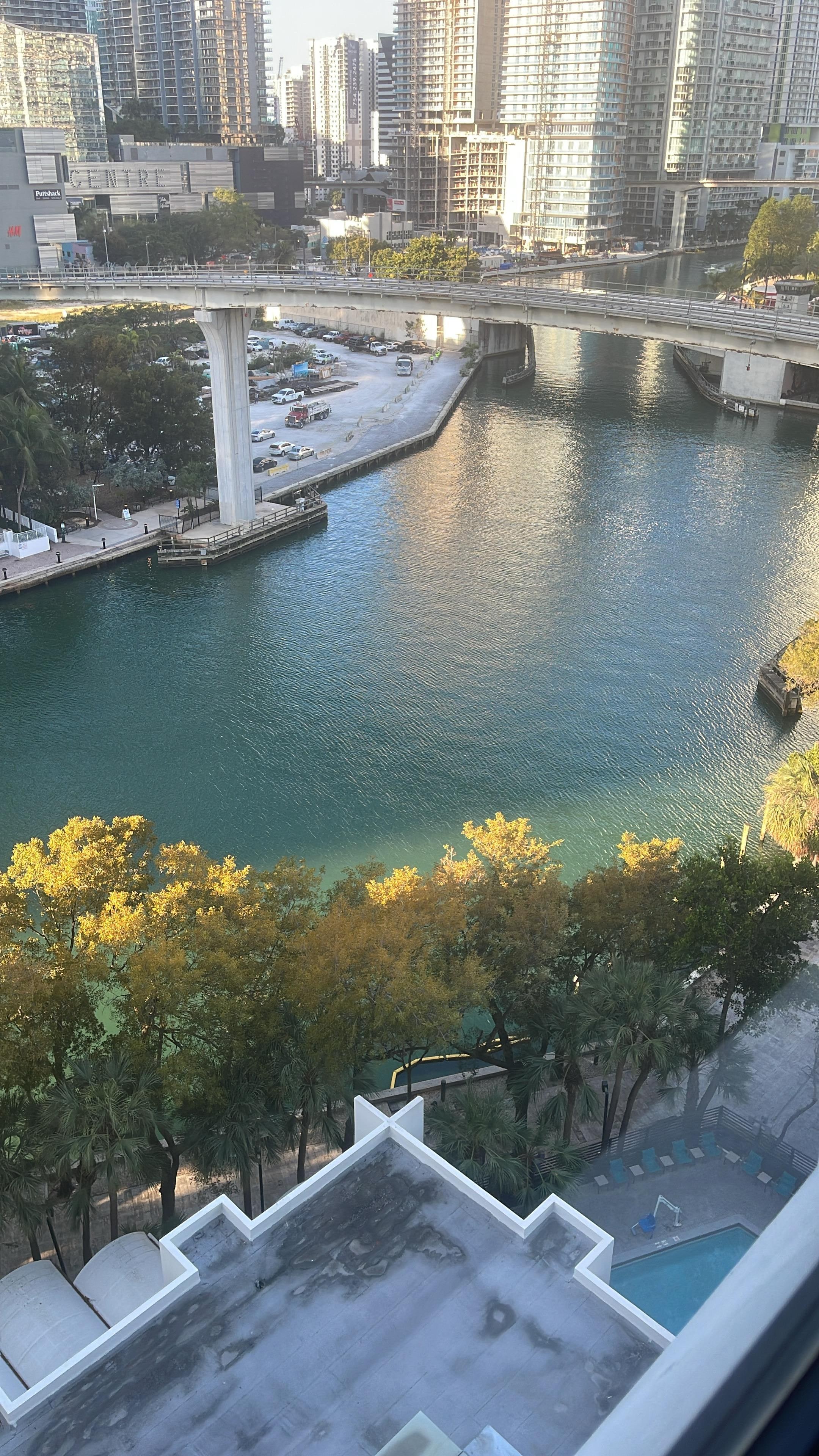 View from one of two large windows. 