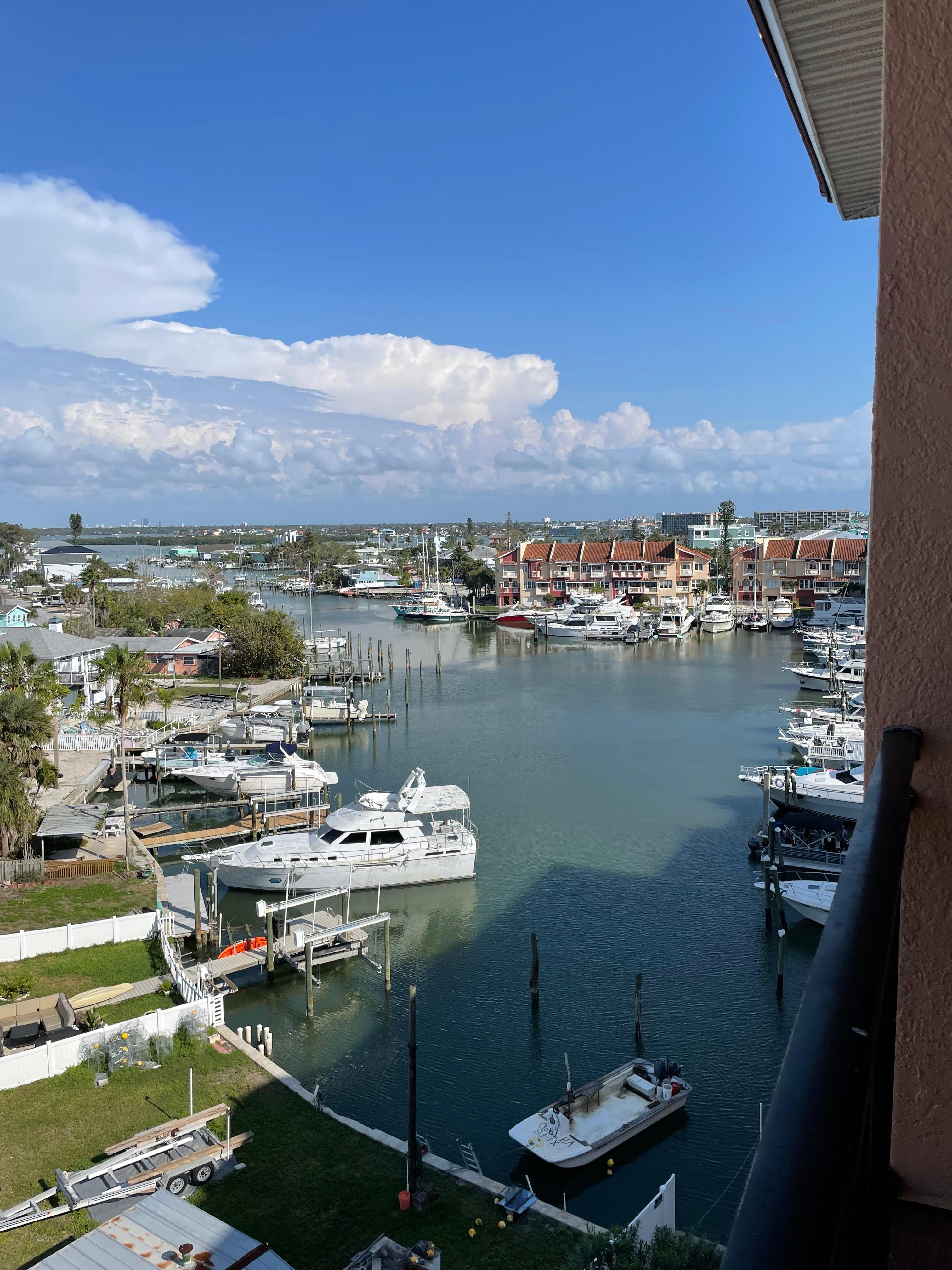 View off main balcony. 