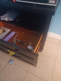 This was in the drawer on the stand that the microwave was on