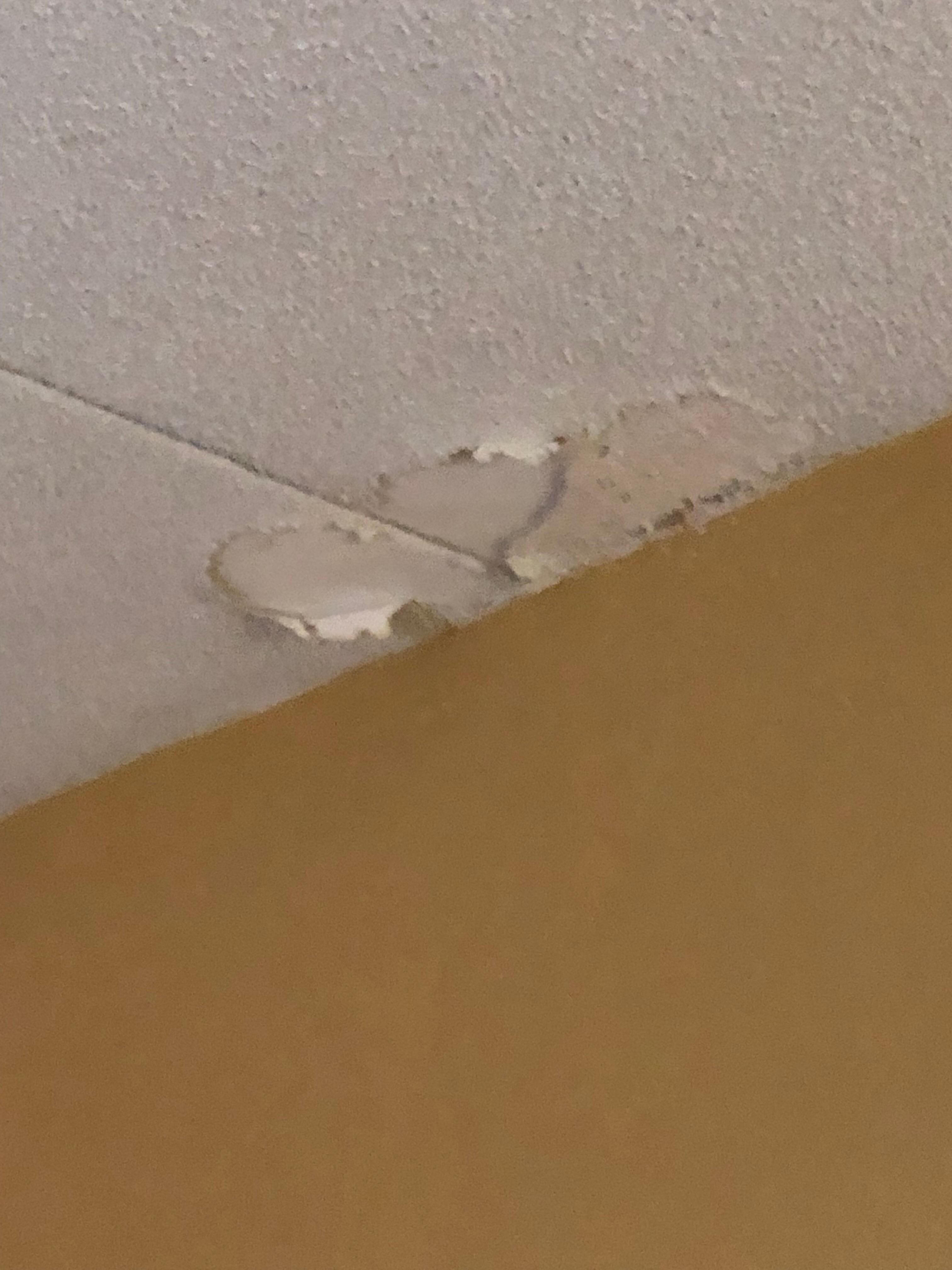 Ceiling in room.
