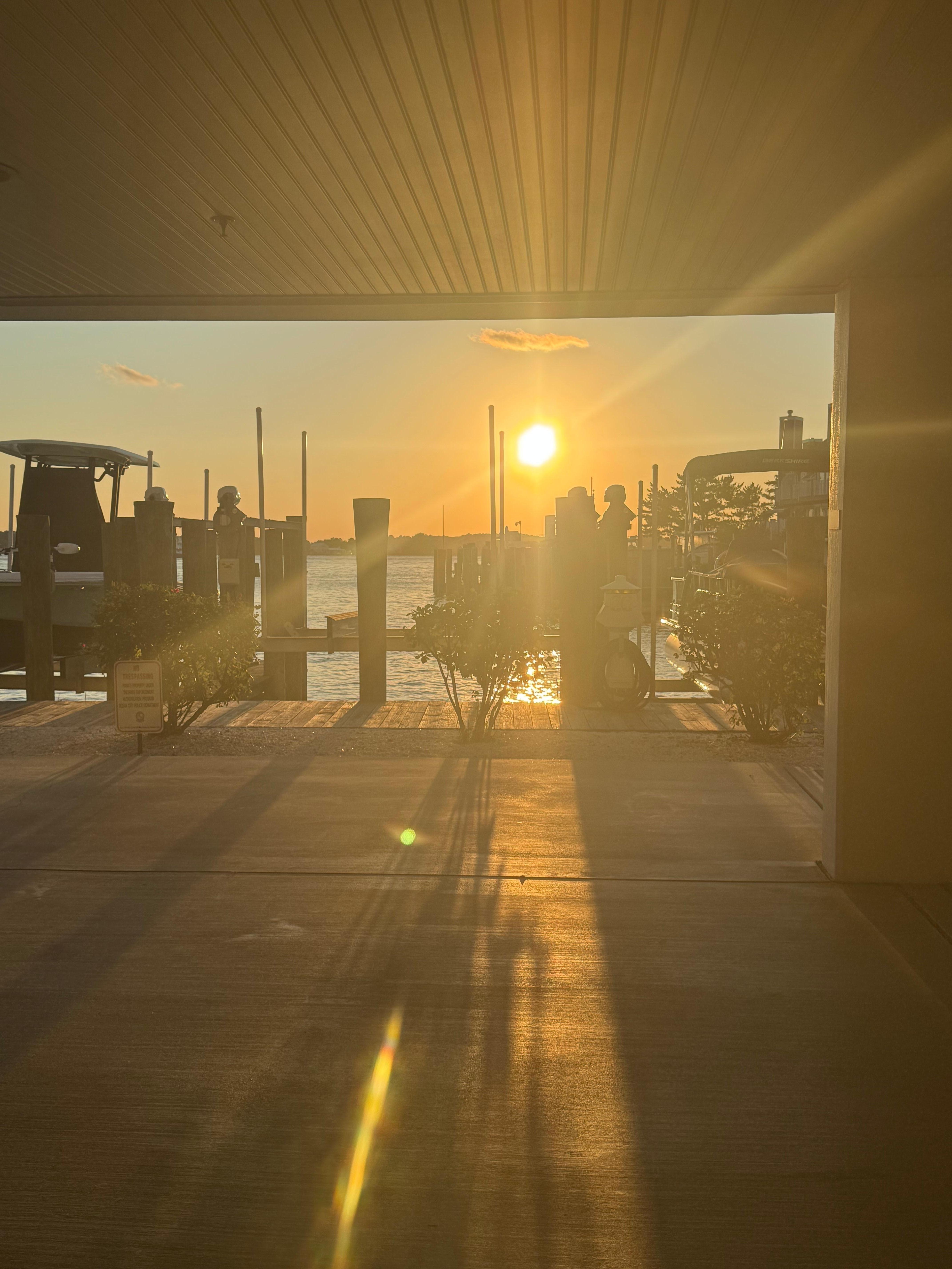 Sunset from the parking garage. 