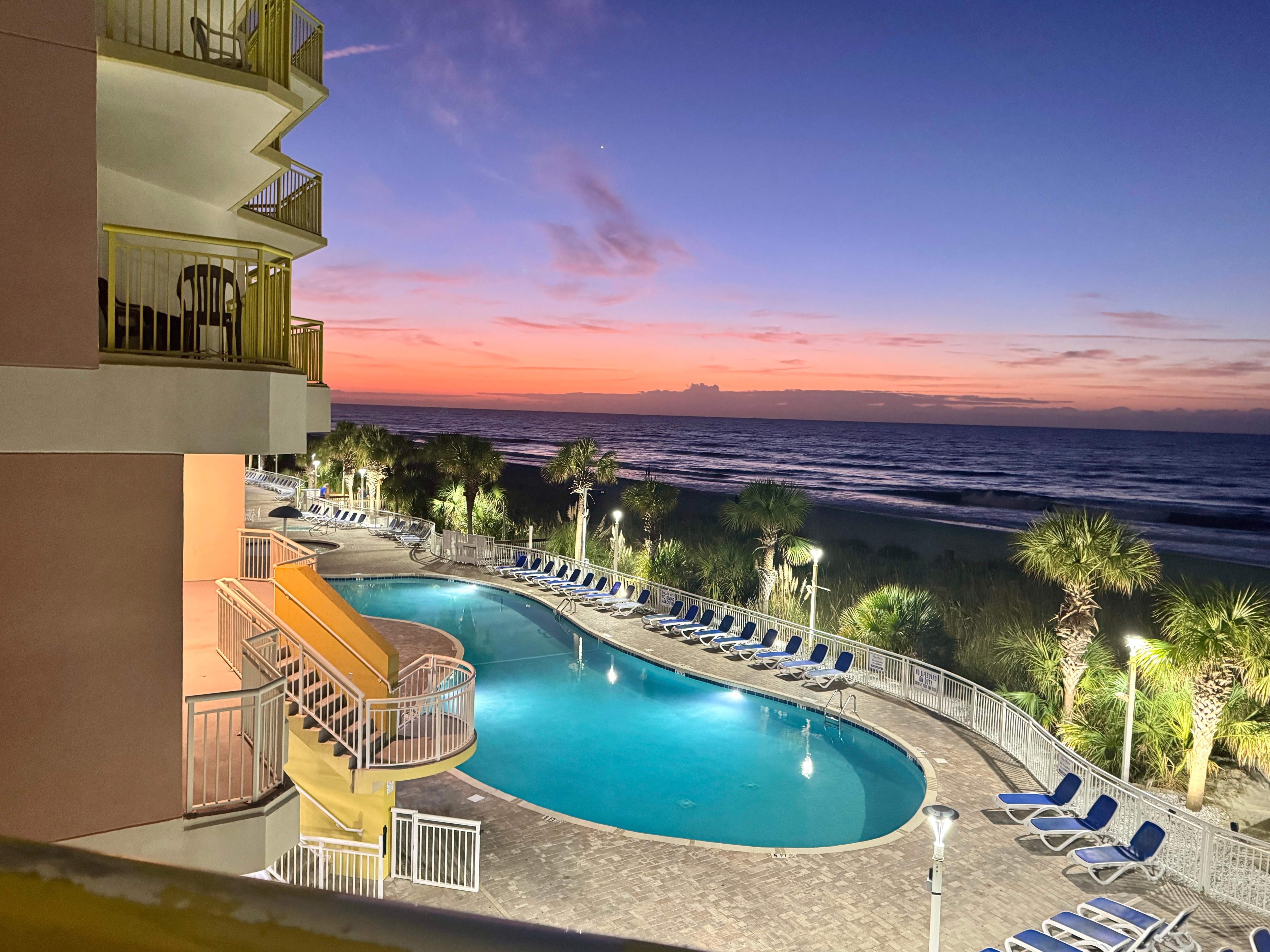 Sunrise from our balcony