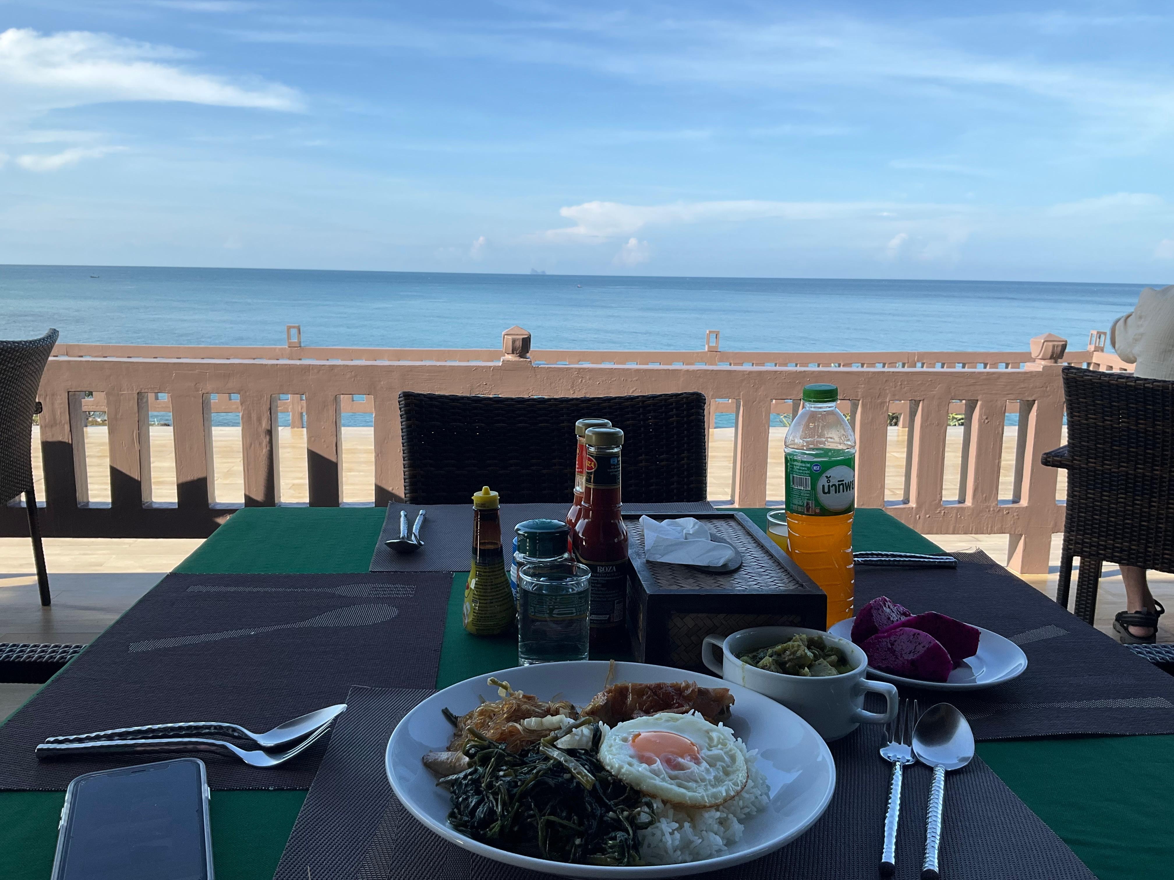 View from buffet area 