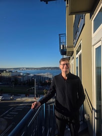 Beautiful view of the water from the balcony.