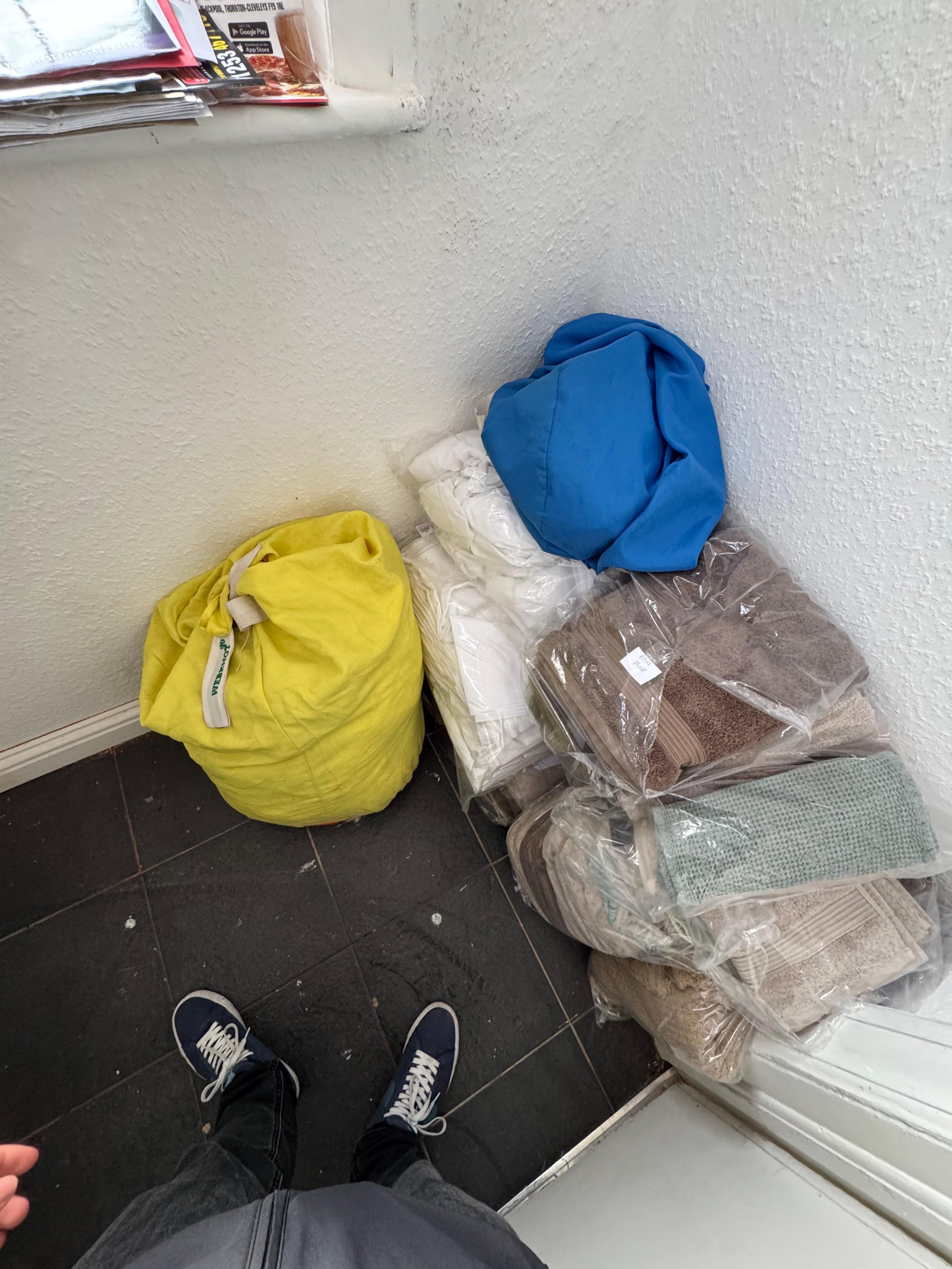 Obstacles on entry/fire exit. 