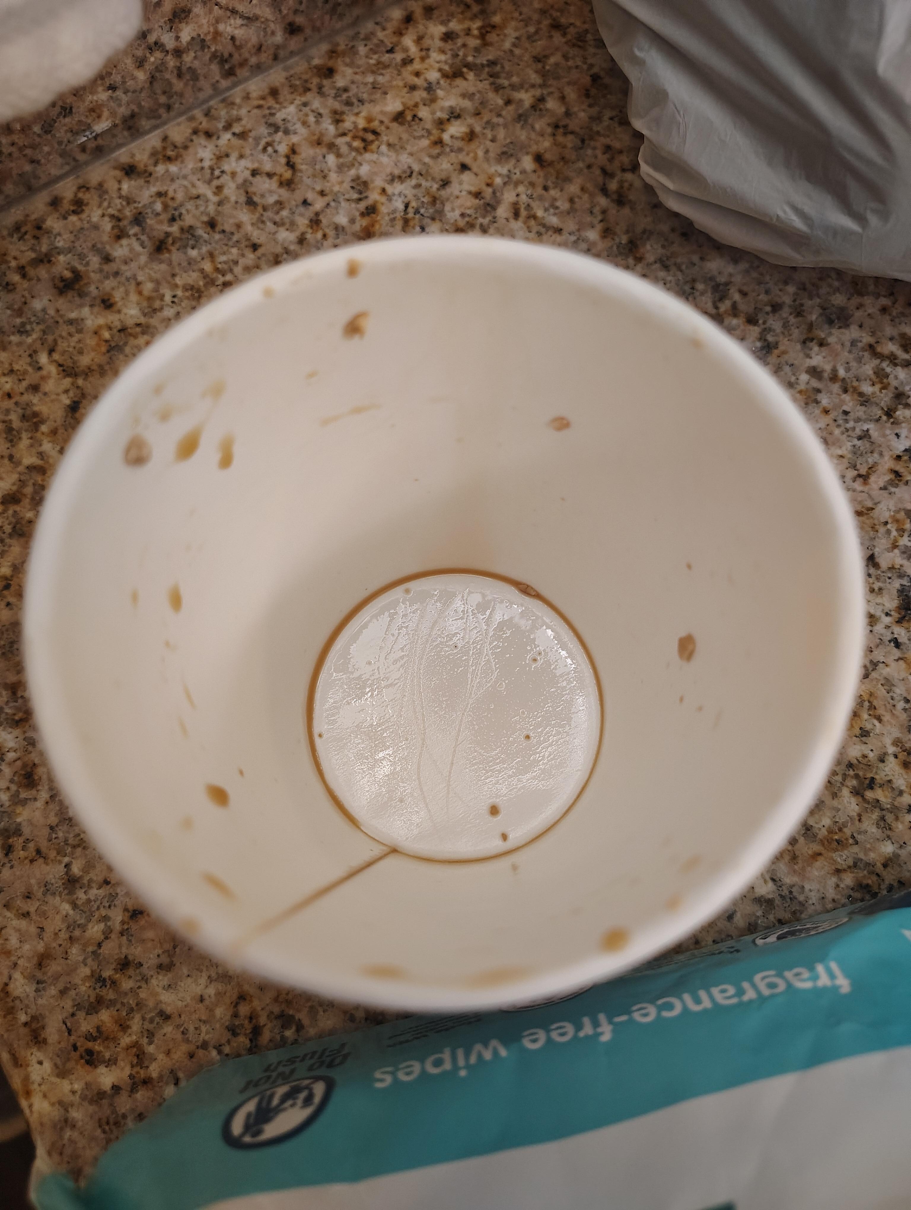 Weird substance from the in-room coffee