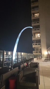 On the 8th floor balcony.