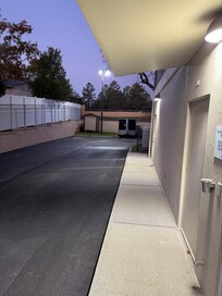 You can’t see around the corner where your car at so it’s a blind spot