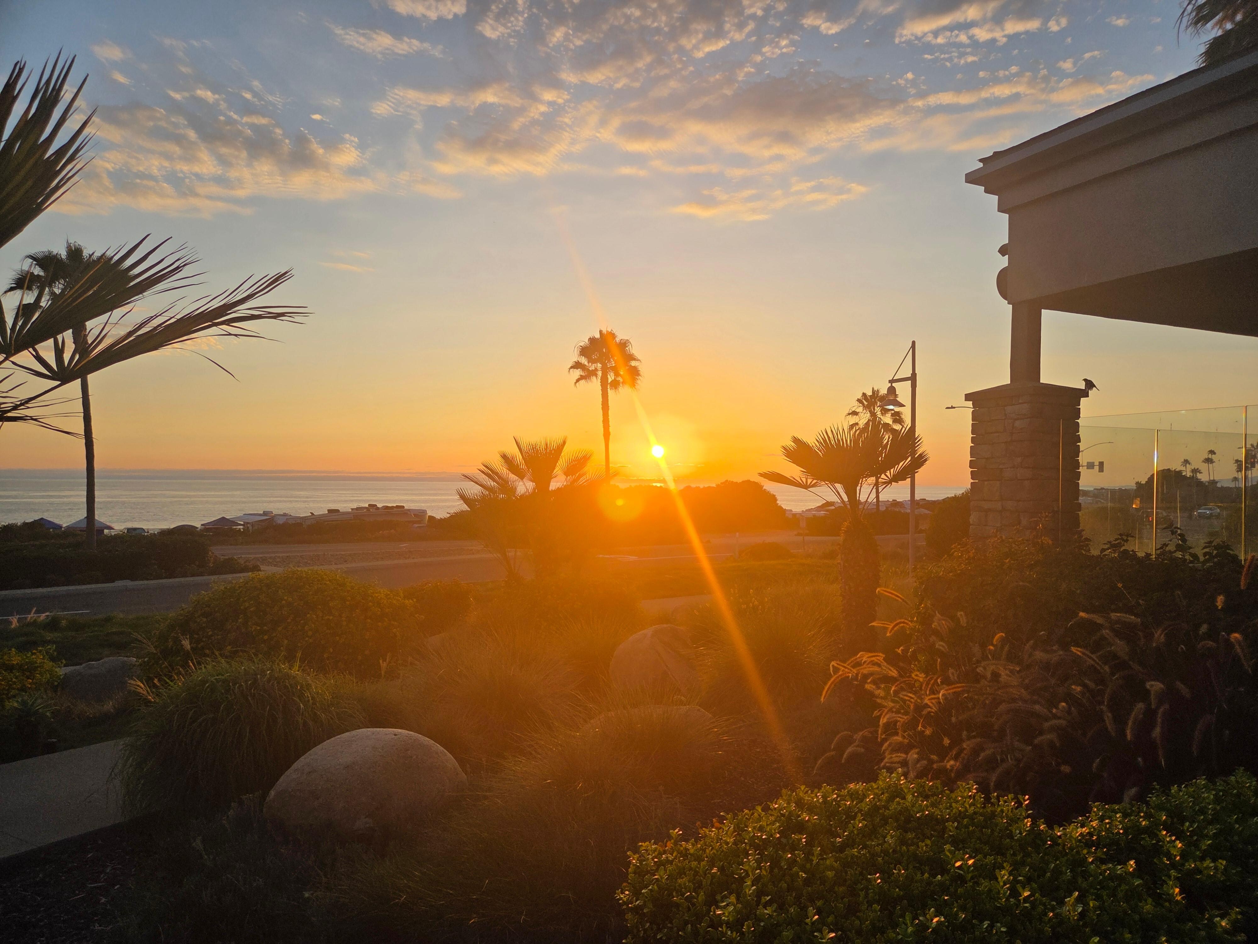 Sunset from the pool area.