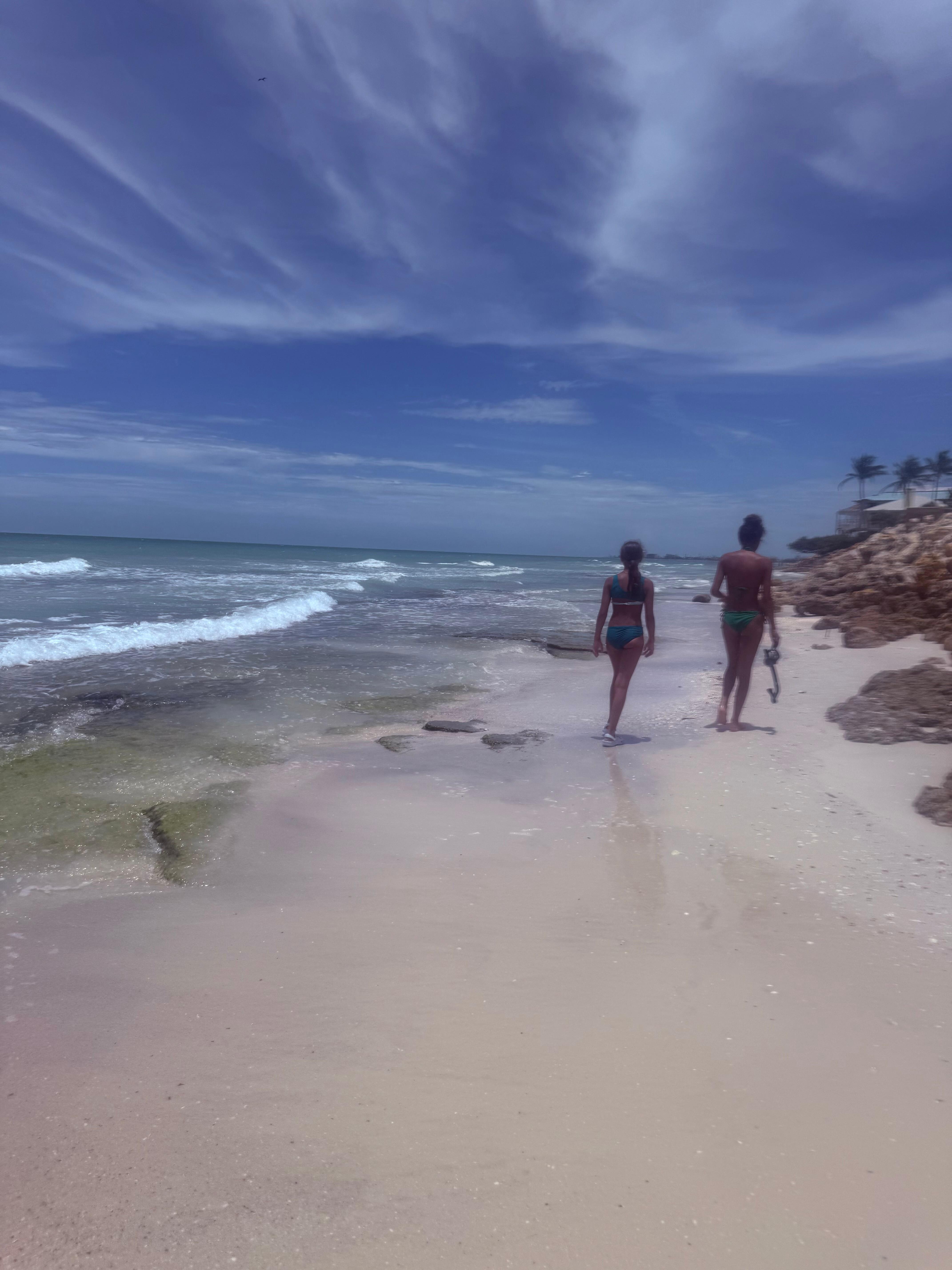 Looking for Shells at Point of Rock - Crescent Beach