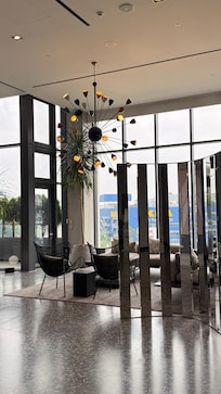The reception desk area/restaurant