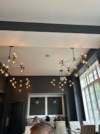 Lighting in hotel restaurant