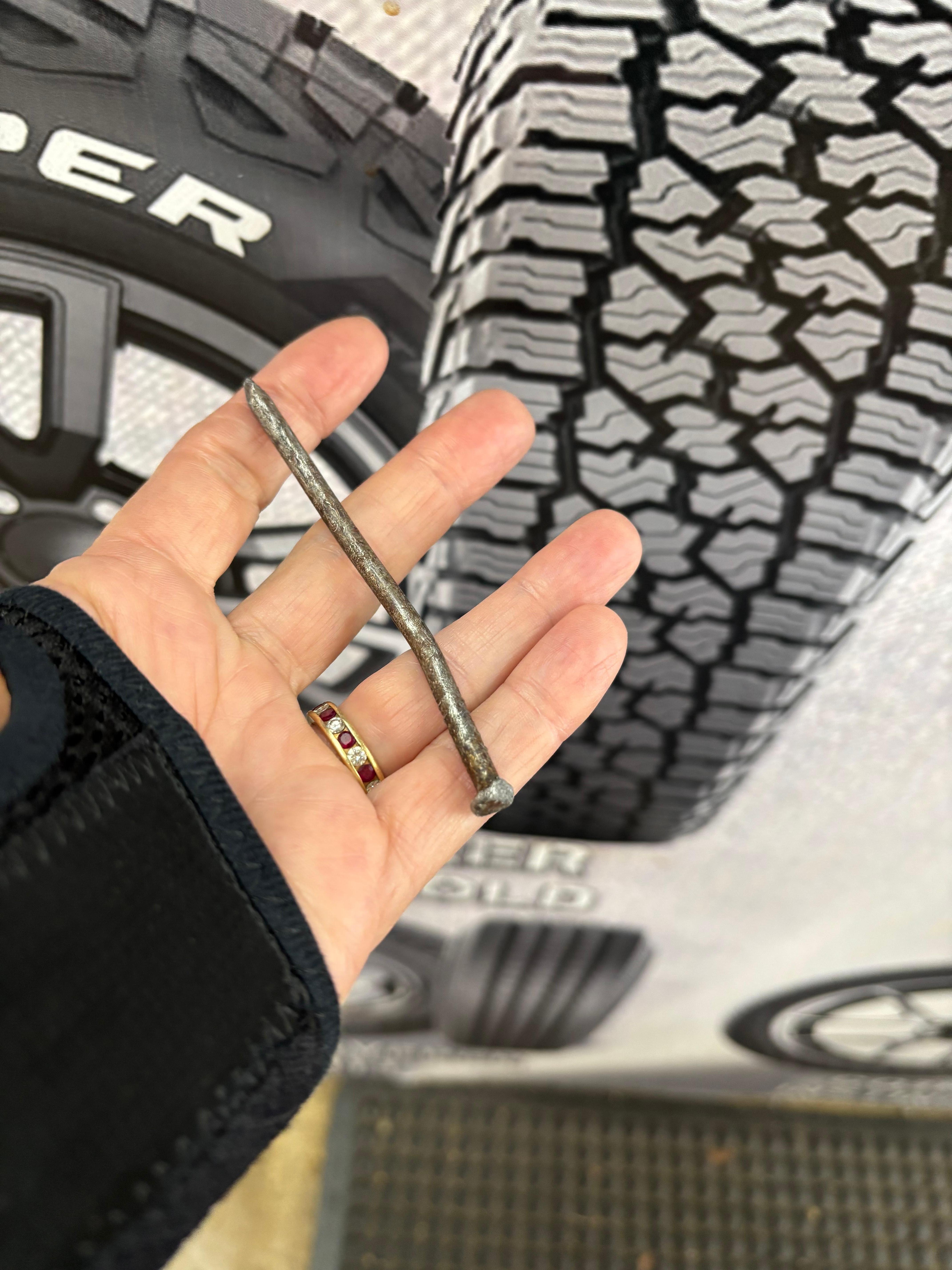 Got a slow leak in our tire. Went to Arkansas Tire Co. 501-623-2212 
Great service and exceptionally friendly owner. 