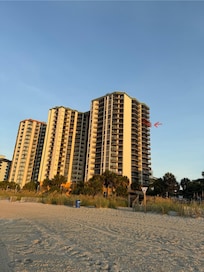 Photo from the beach
(balcony highlighted in RED)