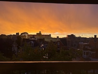 Sunrise from our balcony, 4th floor room.