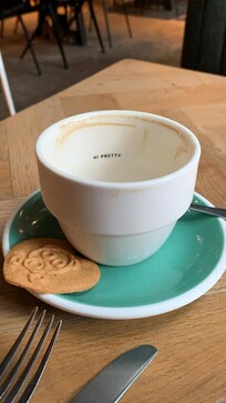 Best cappuccino with a beautiful affirmation, “Hello Pretty” when one doesn’t feel so in the early hours.