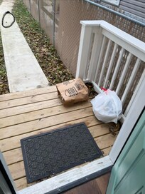 Trash left on patio