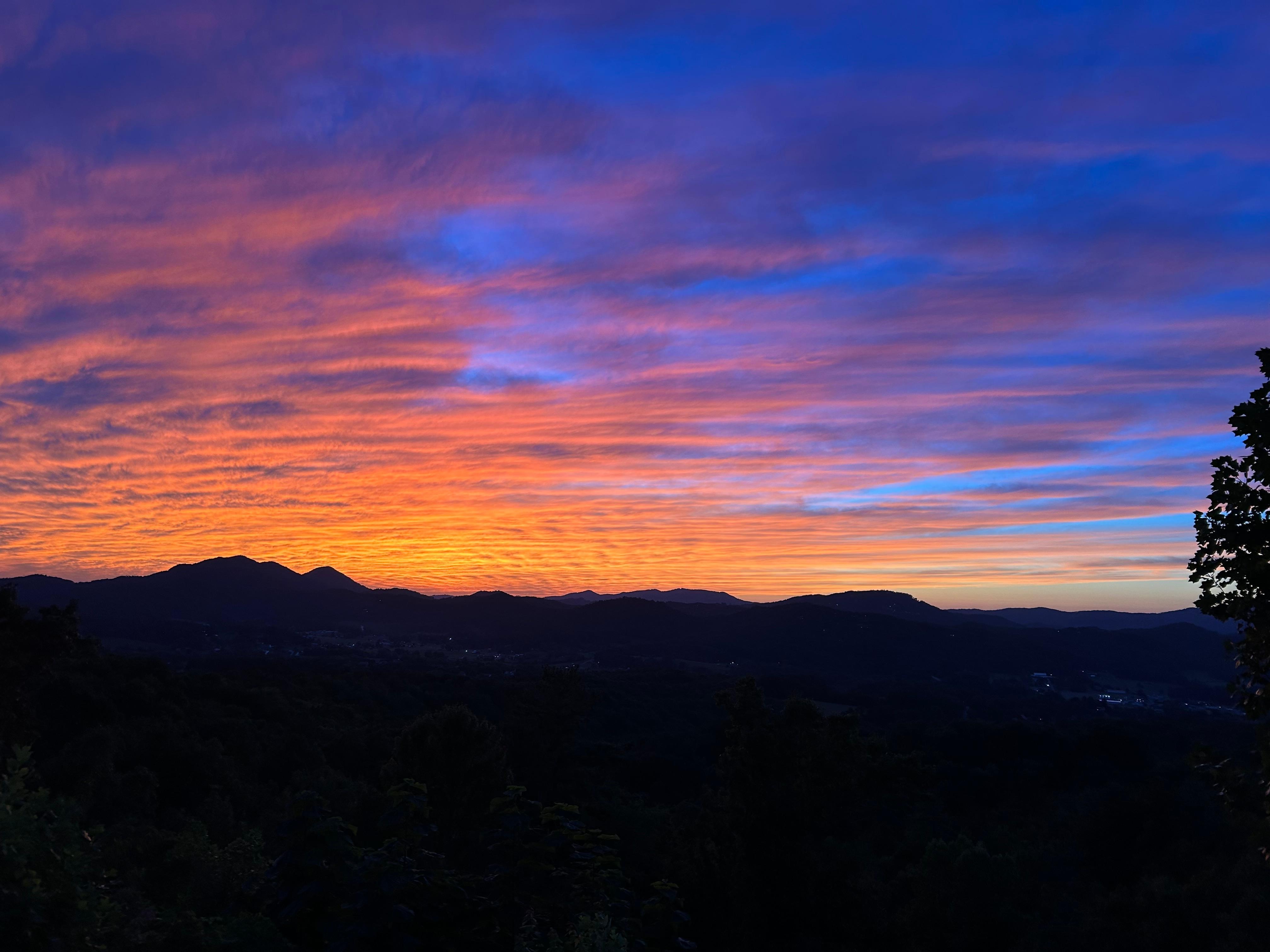 The gorgeous sunsets from the front deck. 