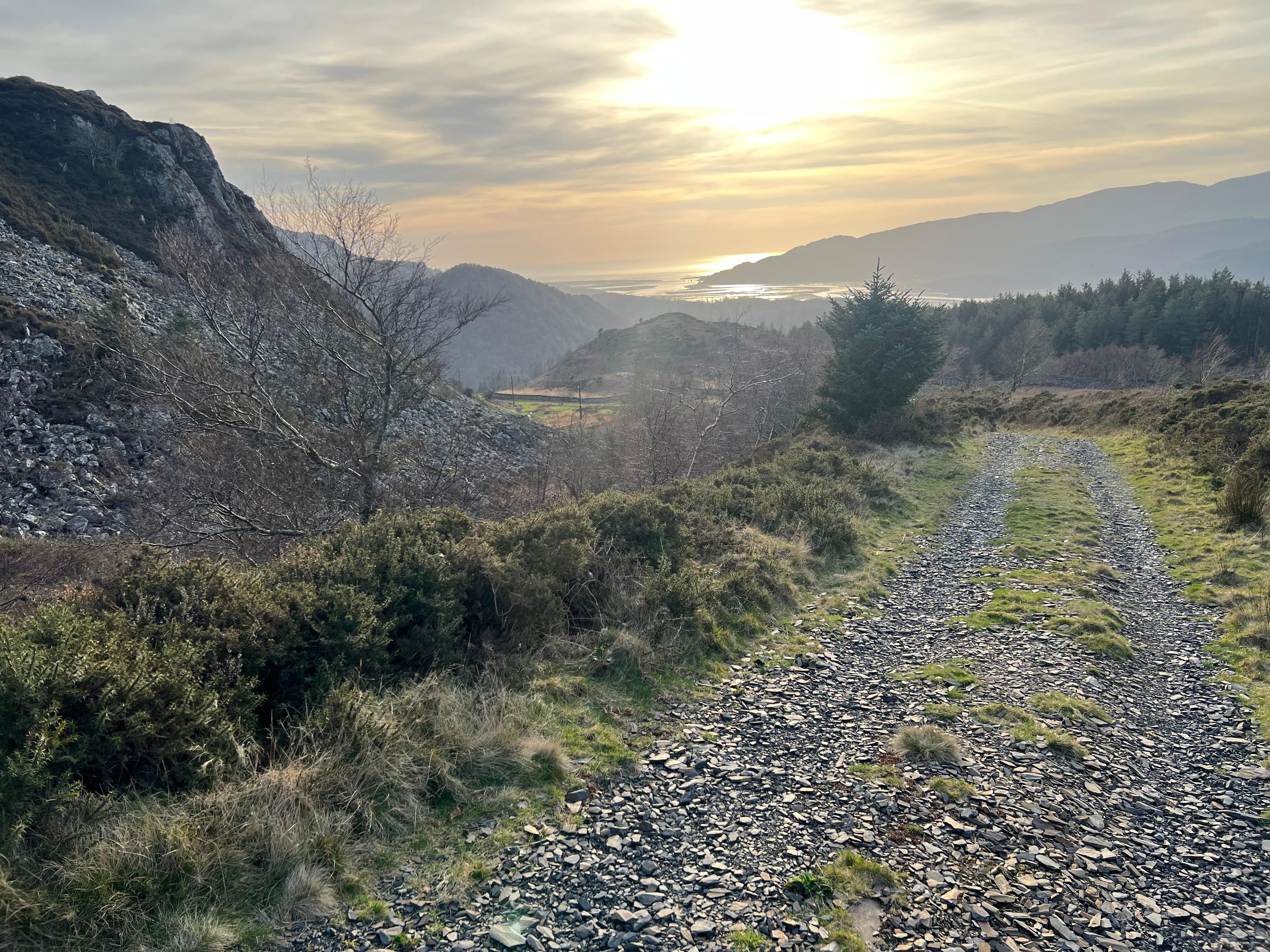Gorgeous view of West Coast and Barmouth bridge from George III red walking route.