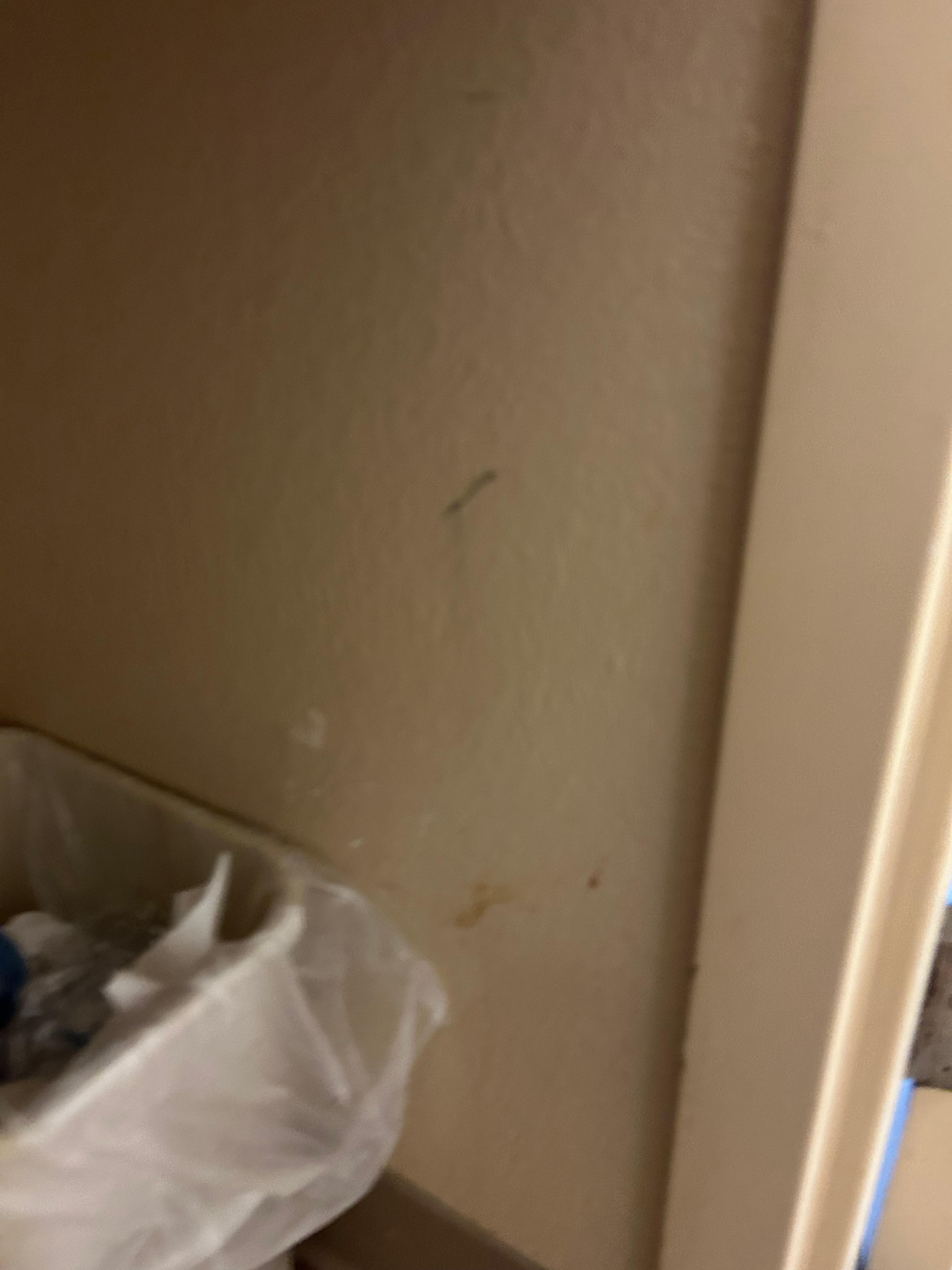 Streaky wall in bathroom
