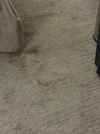 Stained carpet was really concerning.