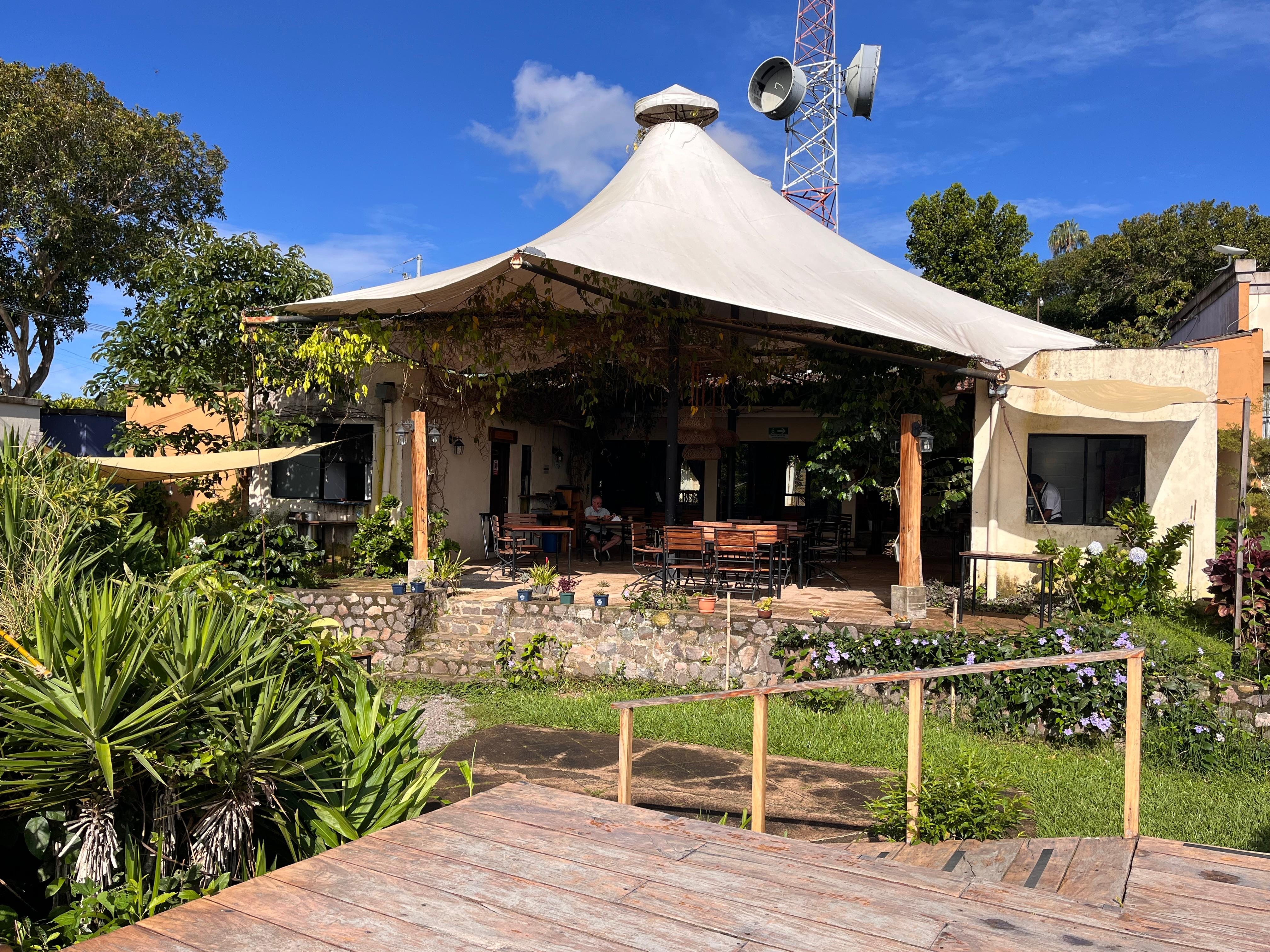 The view from the Mirador into the restaurant